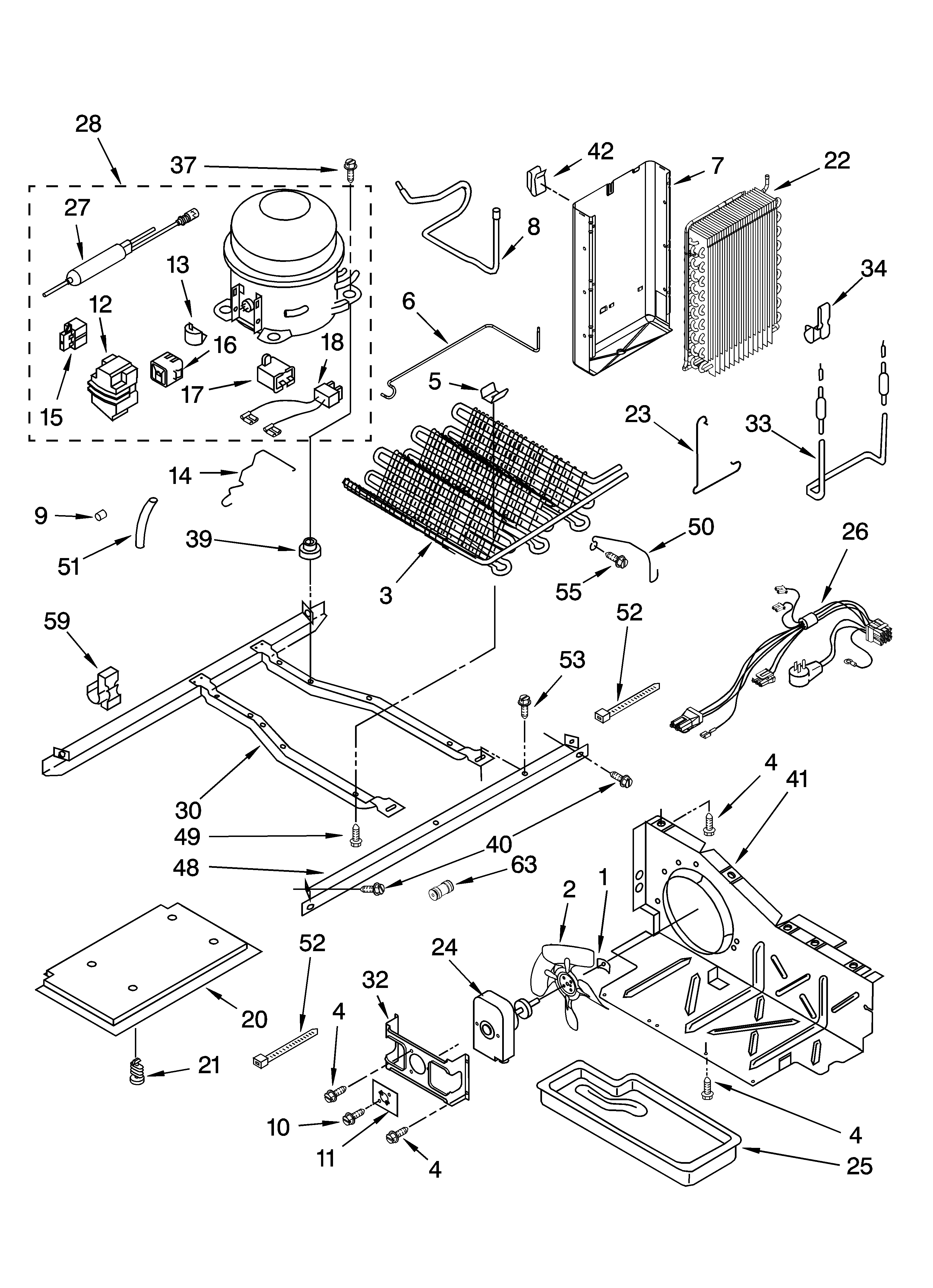Kenmore 10656666500 unit parts diagram