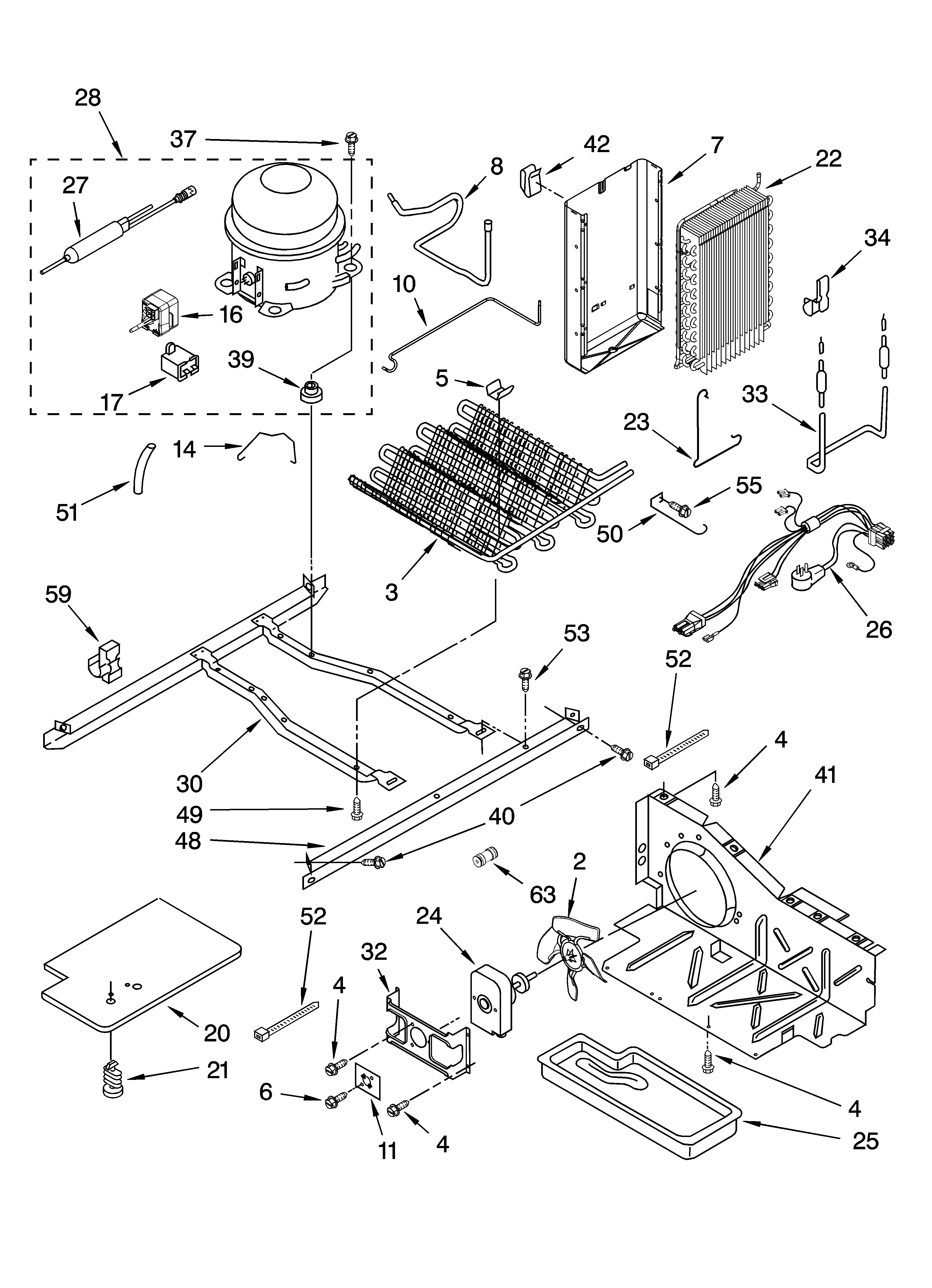 Kenmore 10655632501 unit parts diagram