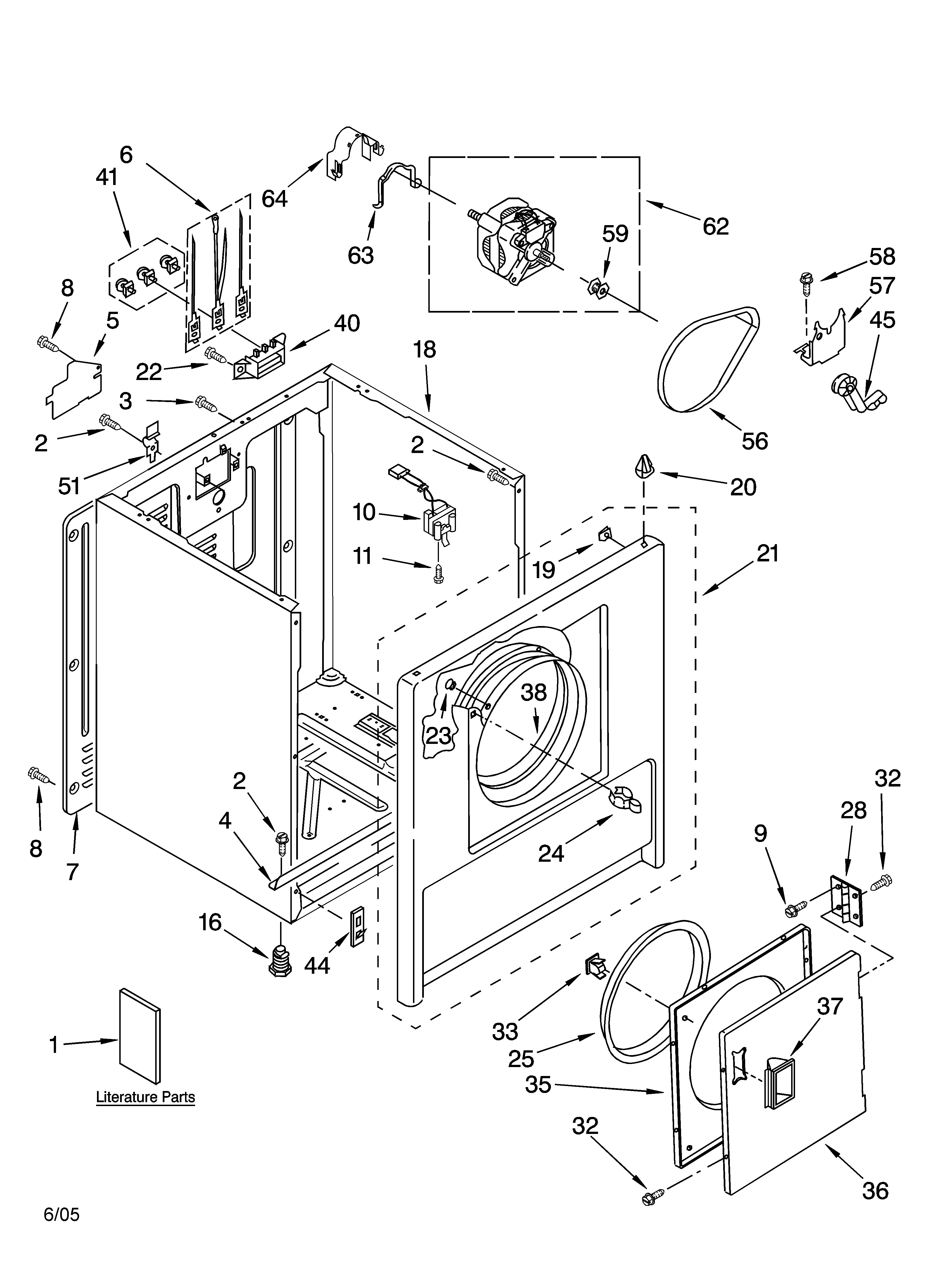 Kenmore 11066112500 cabinet parts diagram