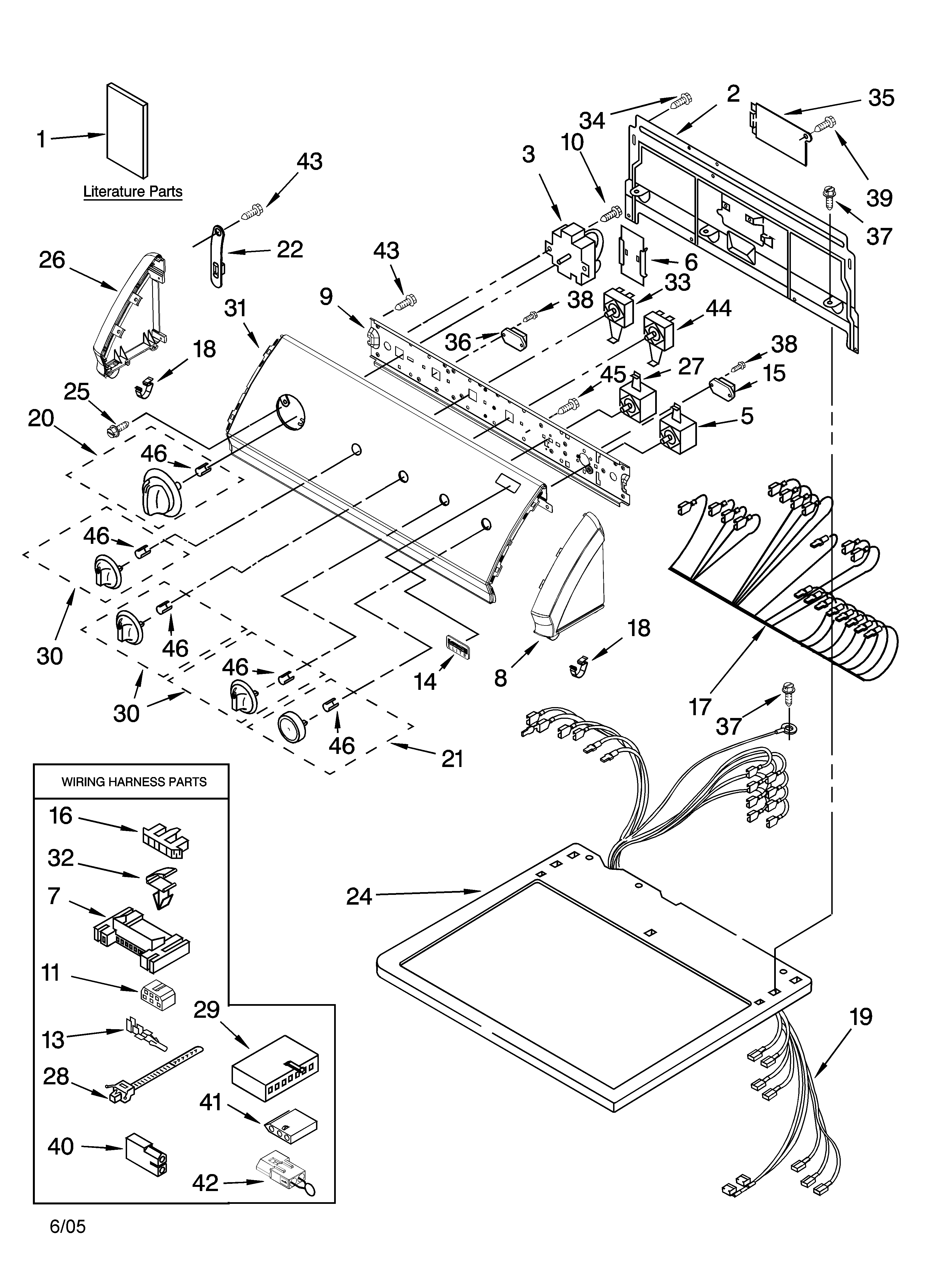 Kenmore Elite 11066982500 top and console parts diagram