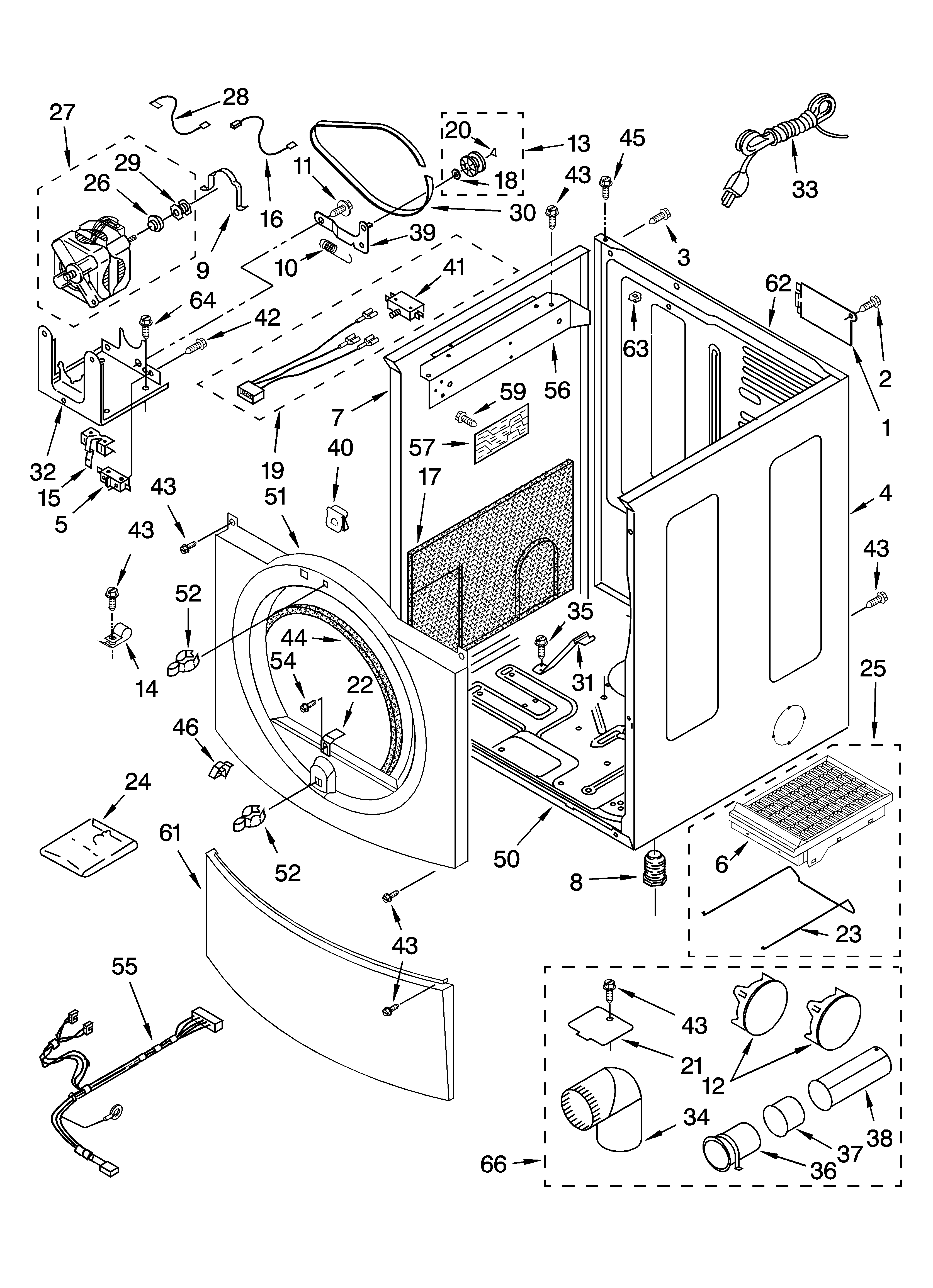 Kenmore Elite 11095872401 cabinet parts diagram