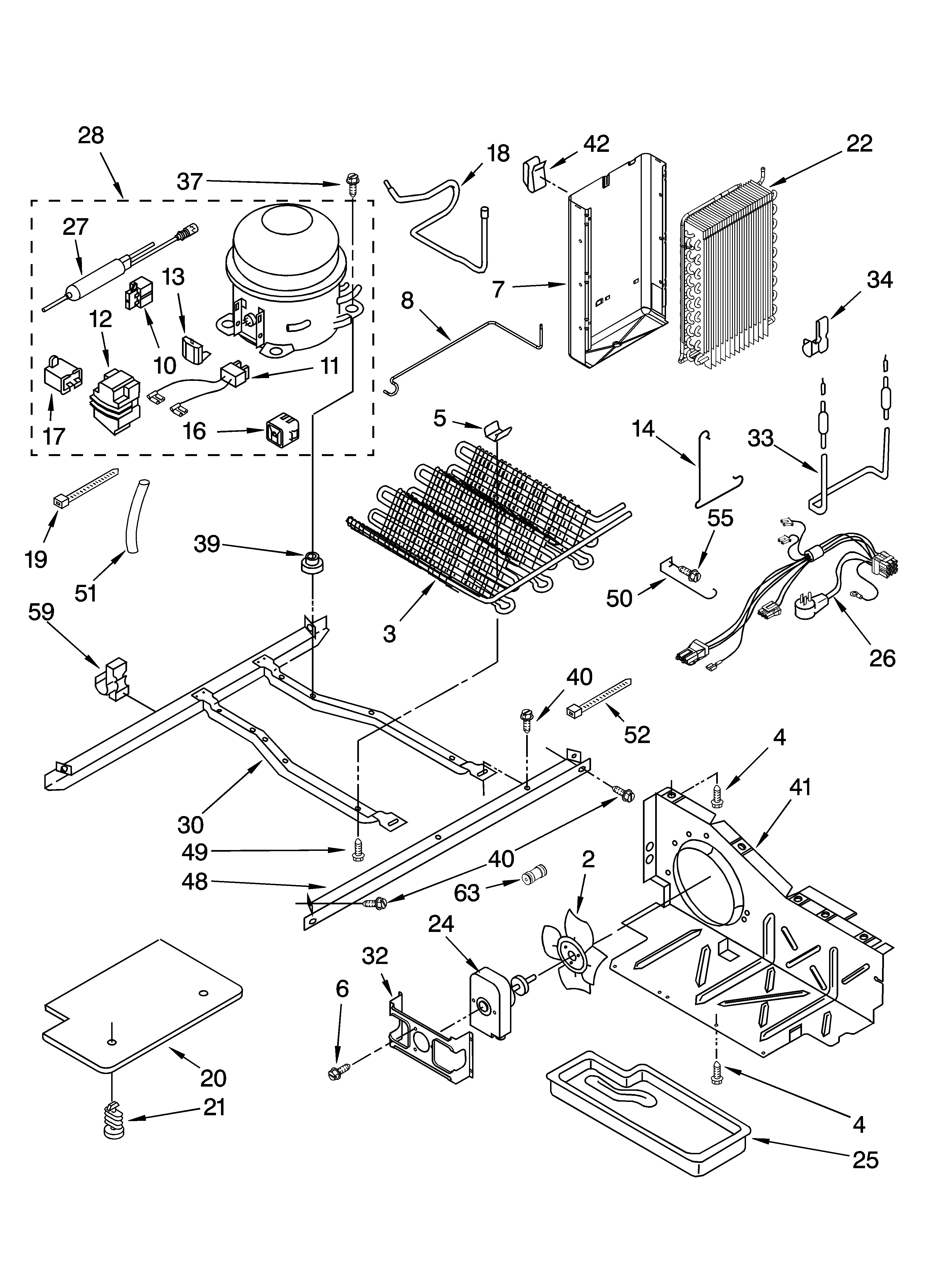 Kenmore 10656196500 unit parts diagram