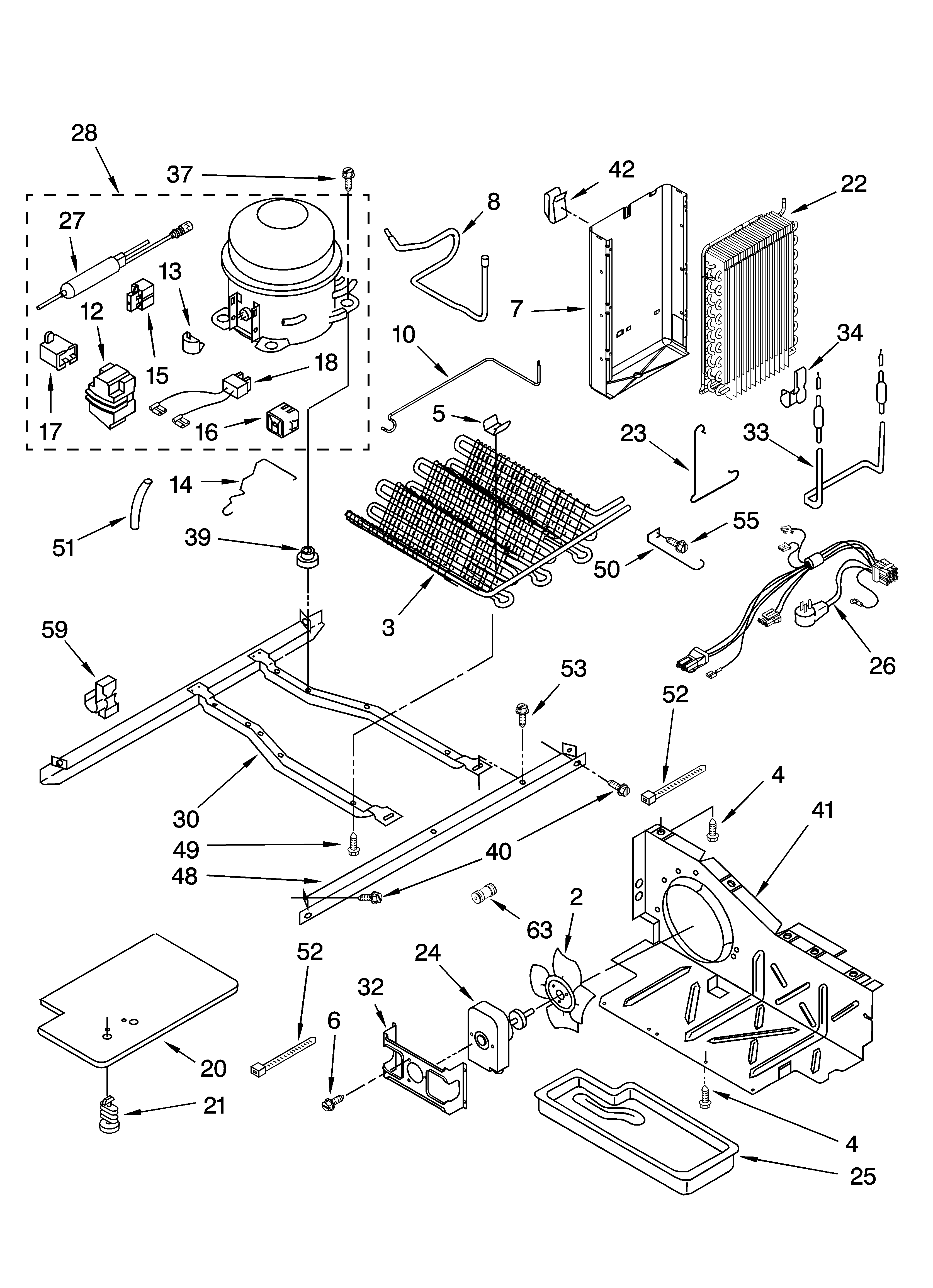 Kenmore 10656582500 unit parts diagram