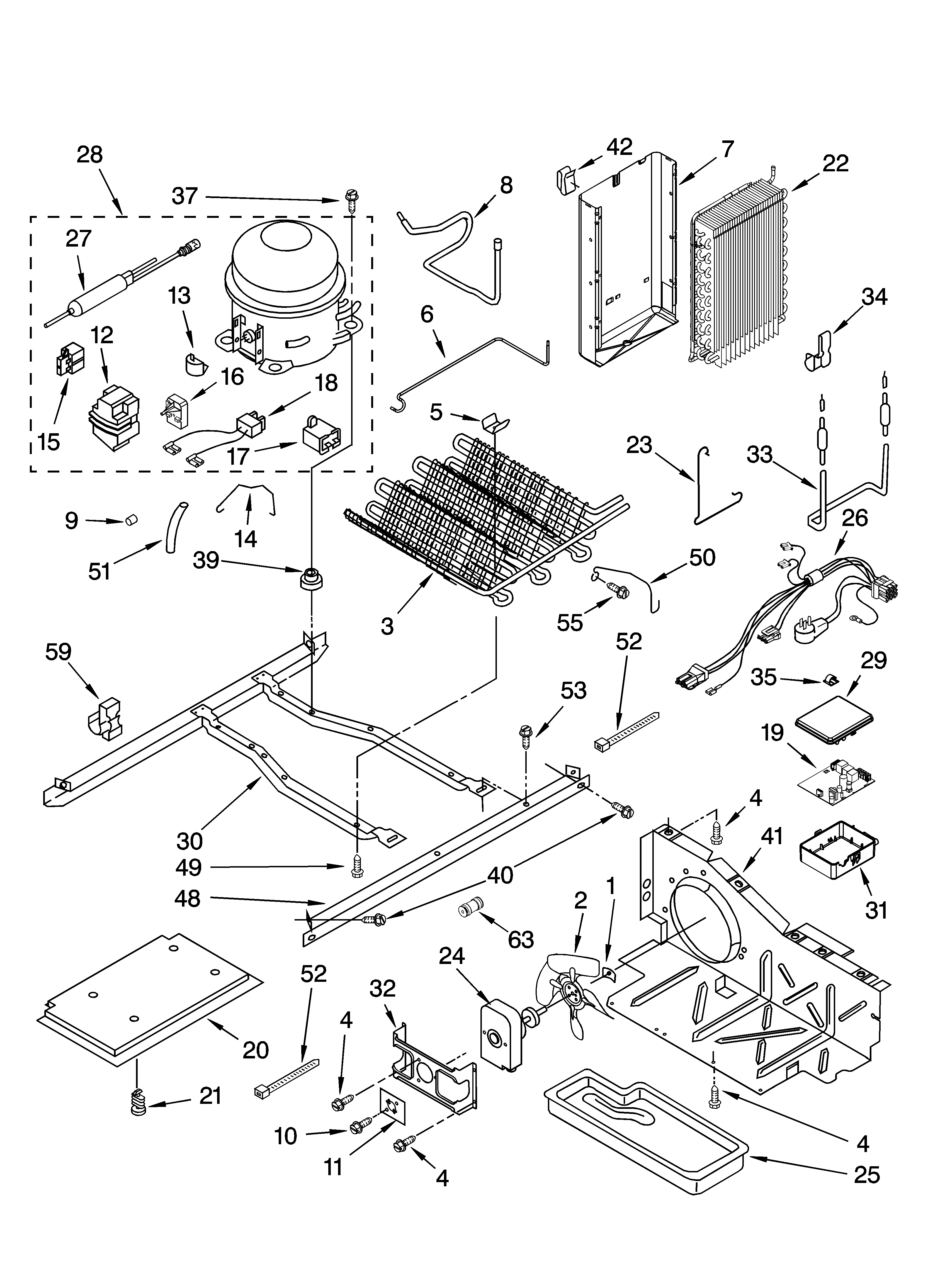 Kenmore Elite 10656699501 unit parts diagram