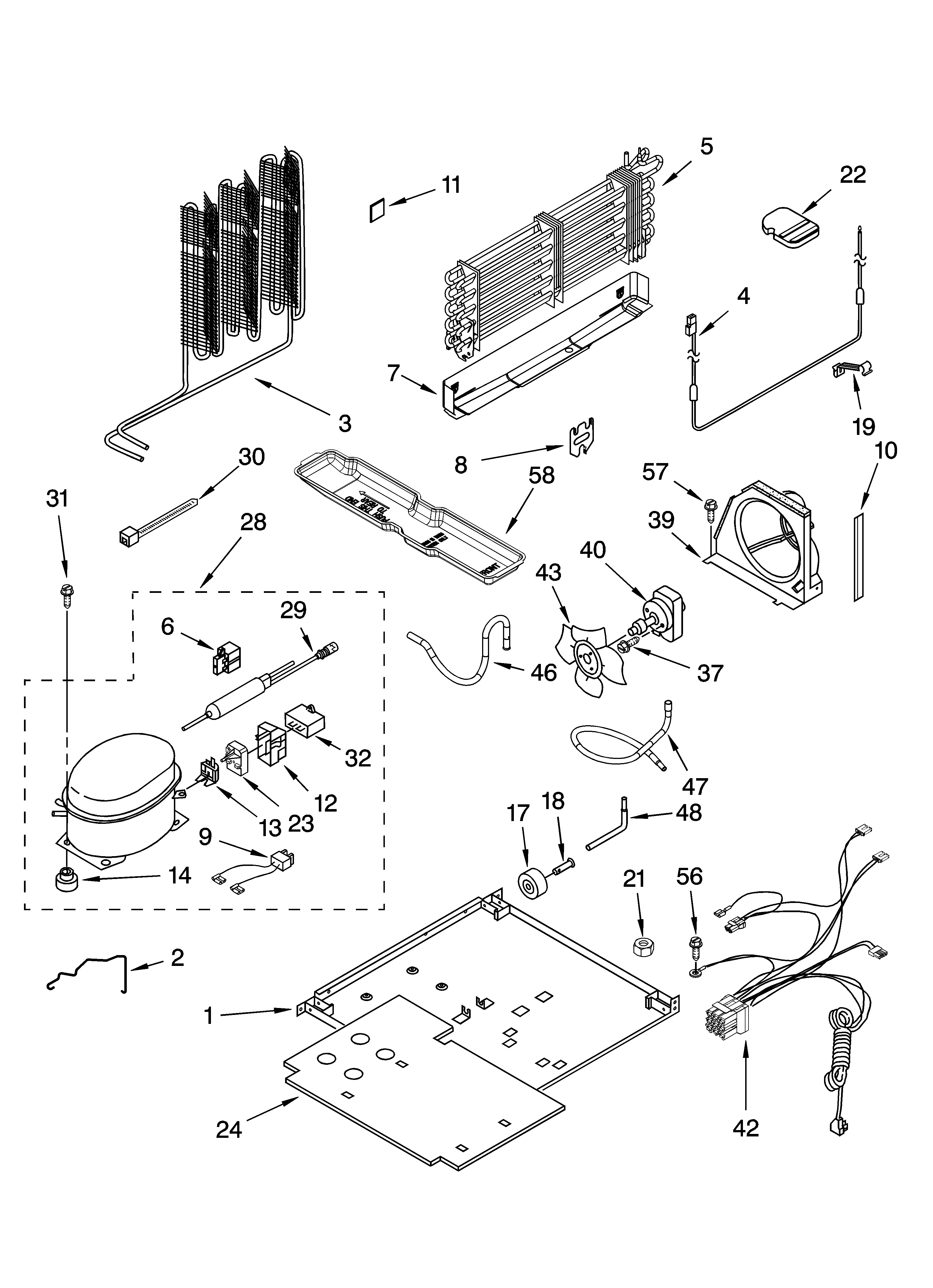 Kenmore 10674252402 unit parts diagram