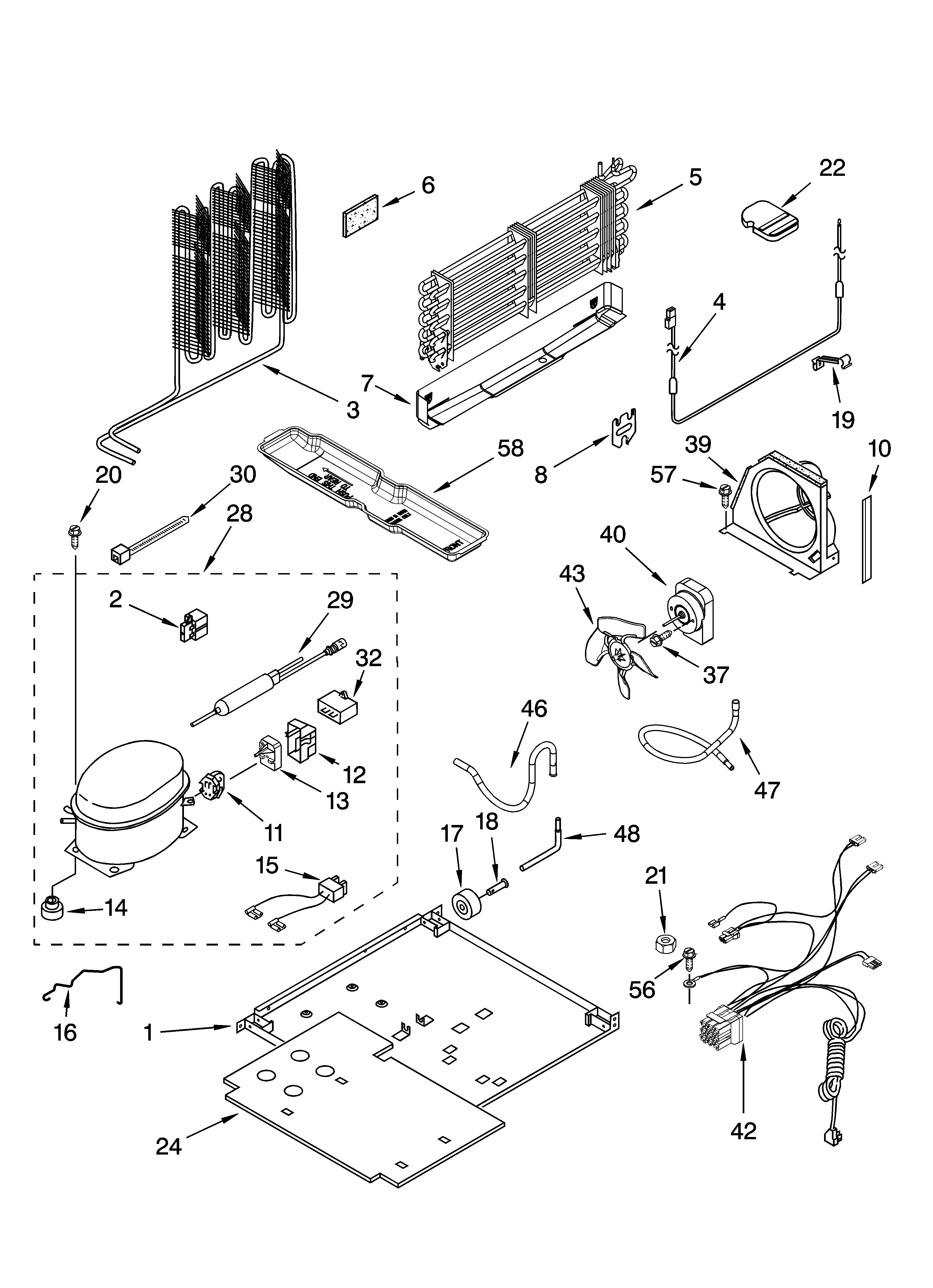 Kenmore 10676239402 unit parts diagram