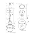 Kenmore 11026422501 agitator, basket and tub parts diagram