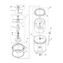 Kenmore 11026652501 agitator, basket and tub parts diagram