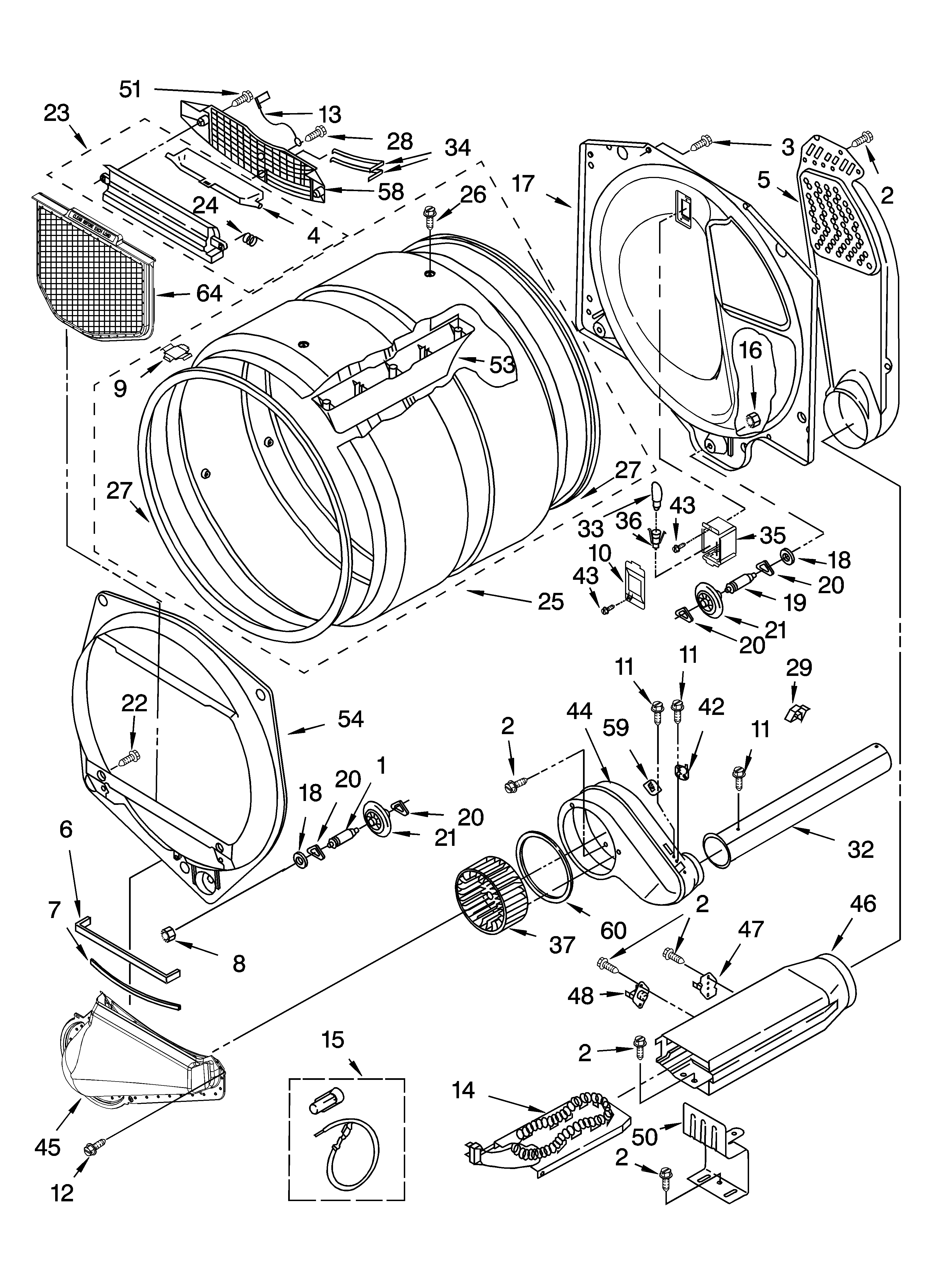 Kenmore Elite 11066964500 bulkhead parts, optional parts (not included) diagram