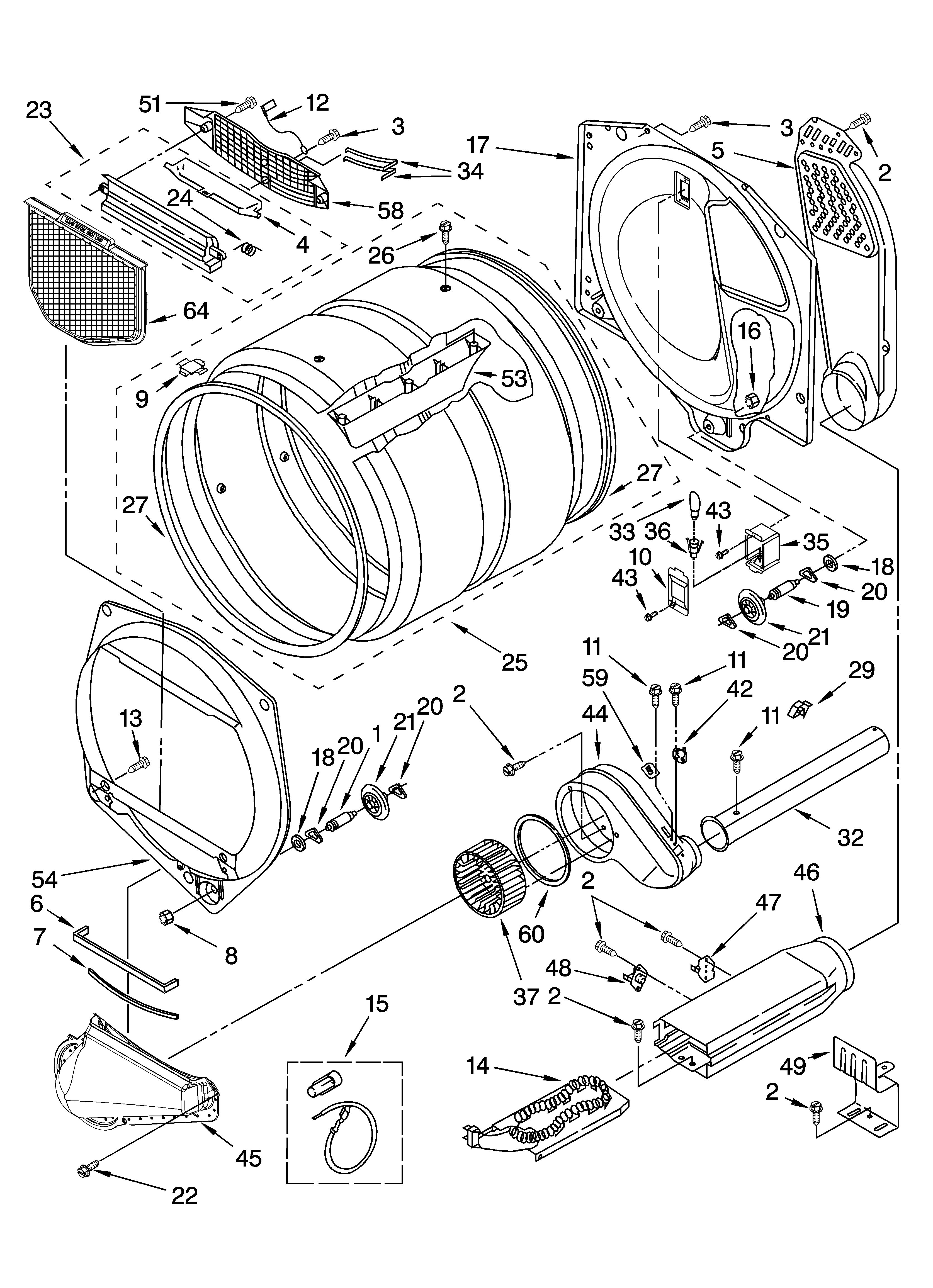 Kenmore Elite 11066992500 bulkhead parts, optional parts (not included) diagram