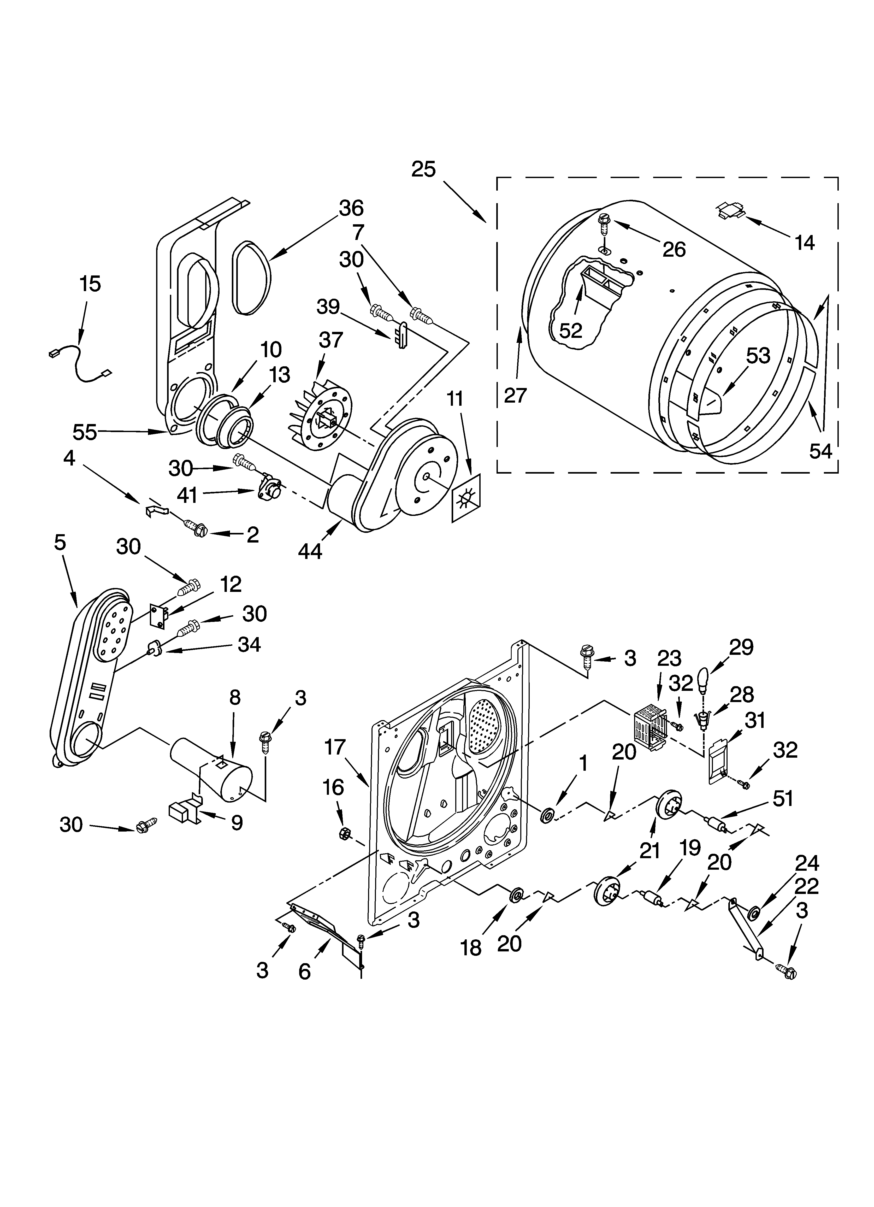 Kenmore 11076662500 bulkhead parts diagram