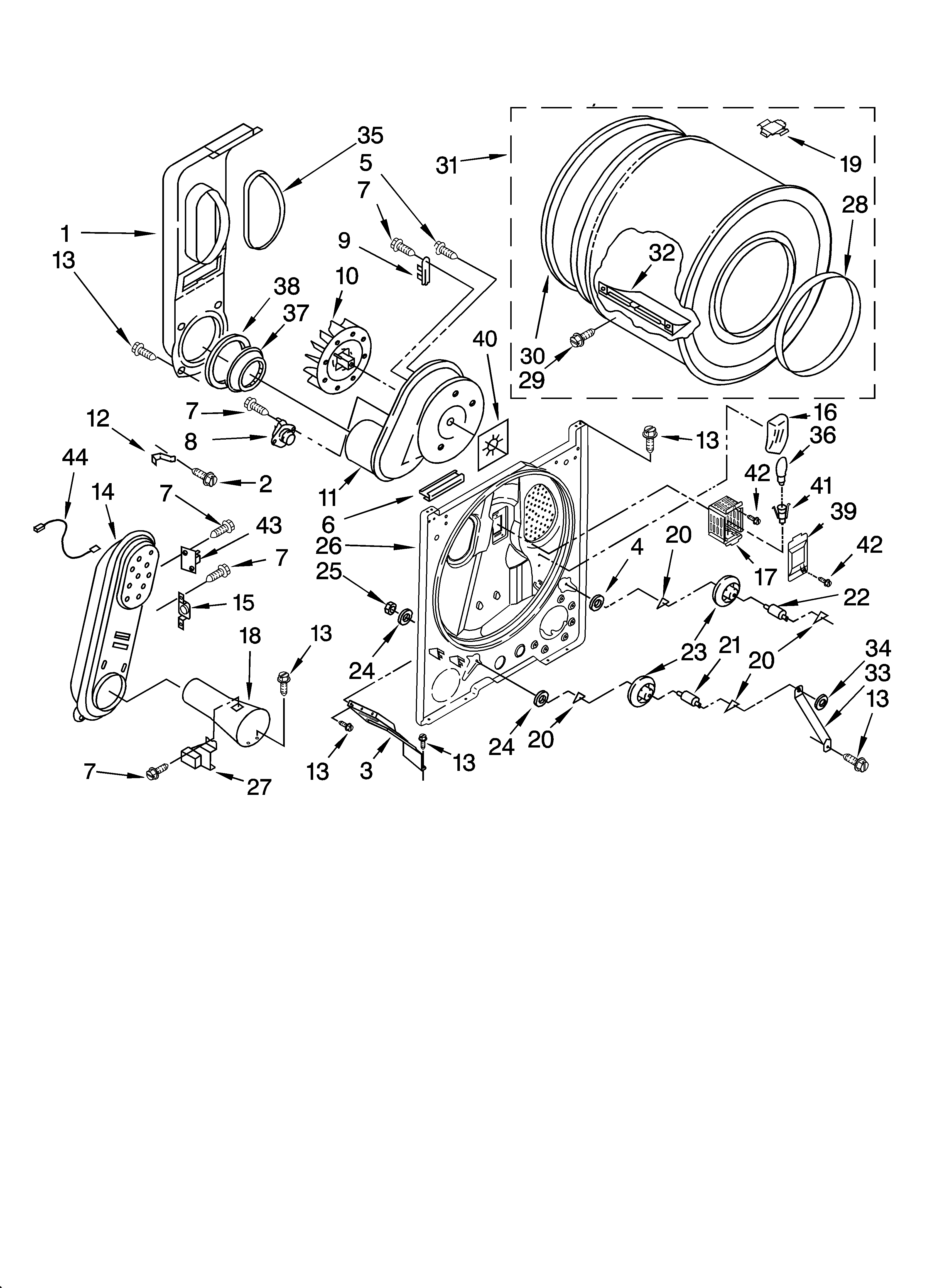 Kenmore 11076872500 bulkhead parts, optional parts (not included) diagram