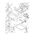 Kenmore Elite 11076992500 top and console parts diagram