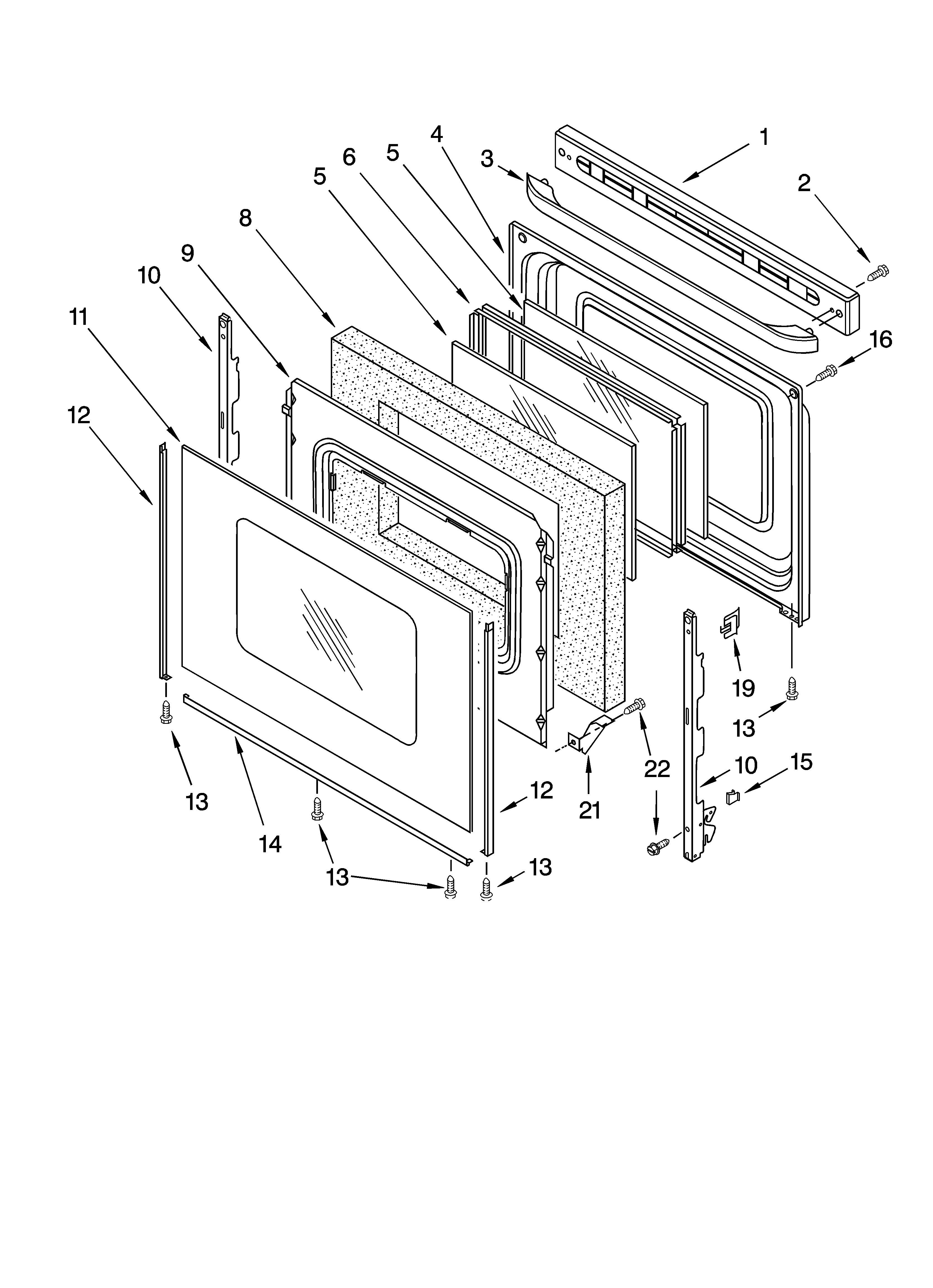 Kenmore 66575272500 door parts, optional parts diagram