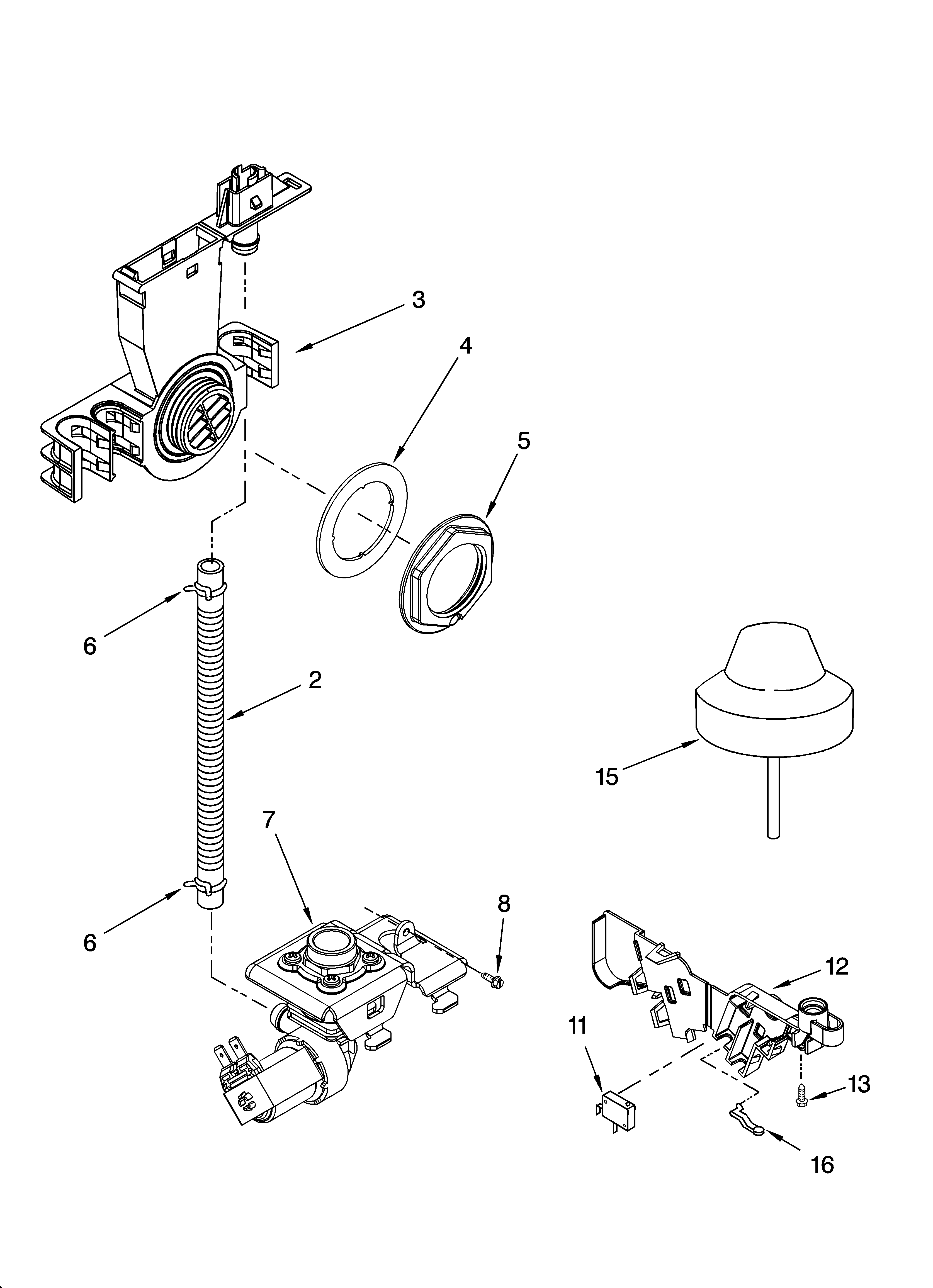 Kenmore 66517023402 fill and overfill parts diagram