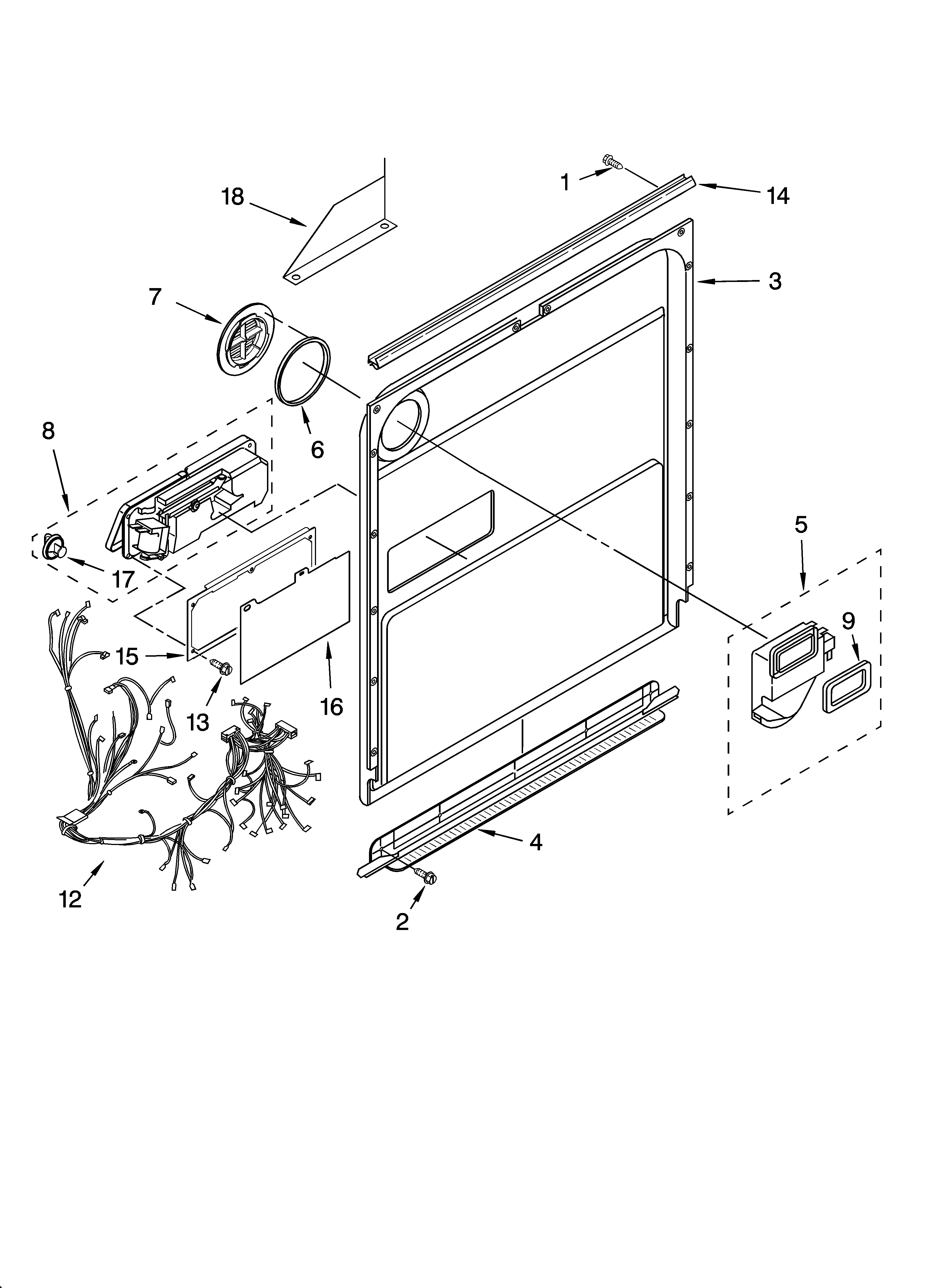 Kenmore Elite 66517052402 door and latch parts diagram