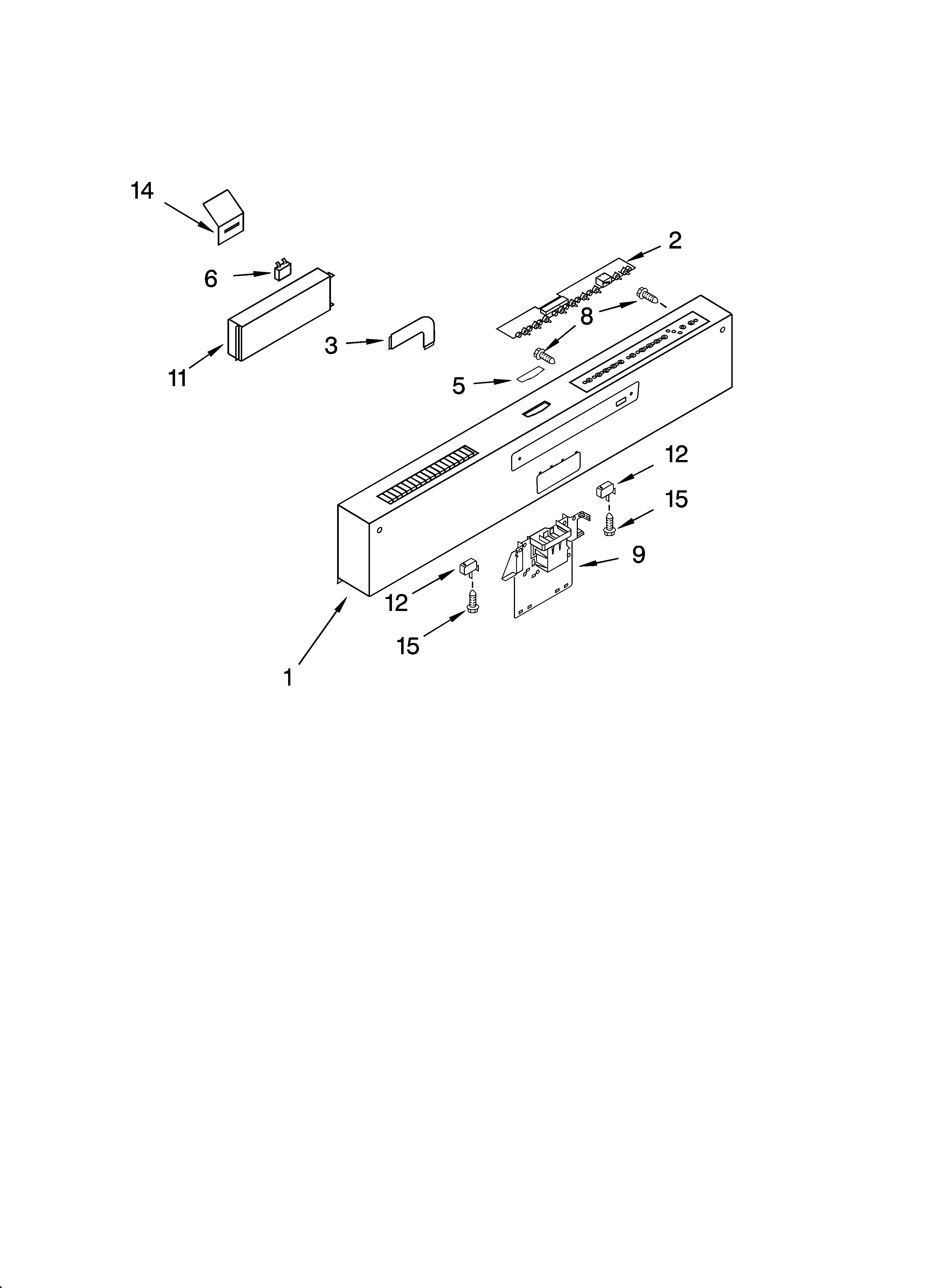 Kenmore Elite 66516273402 control panel parts diagram