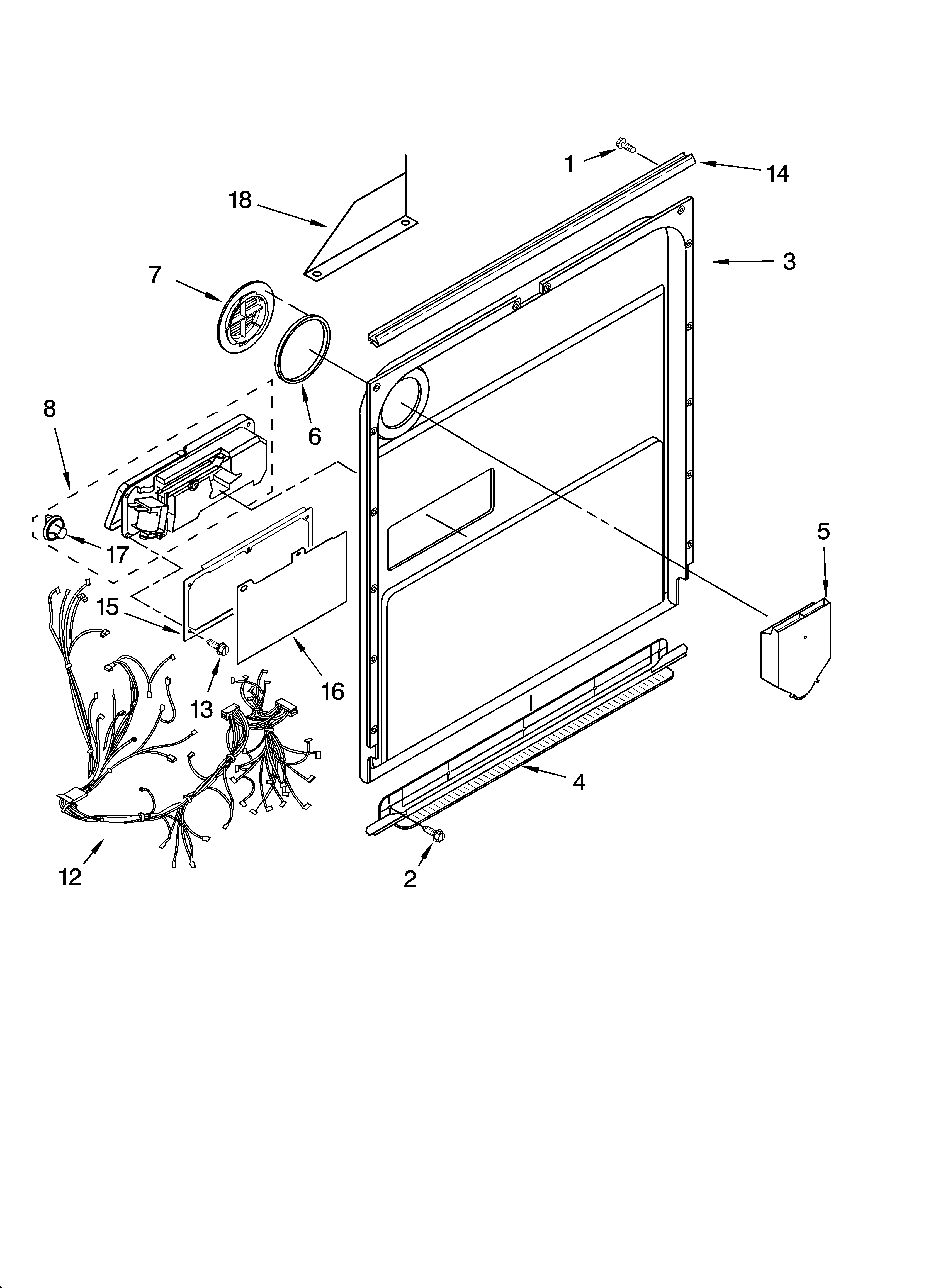 Kenmore Elite 66516273402 door and latch parts diagram