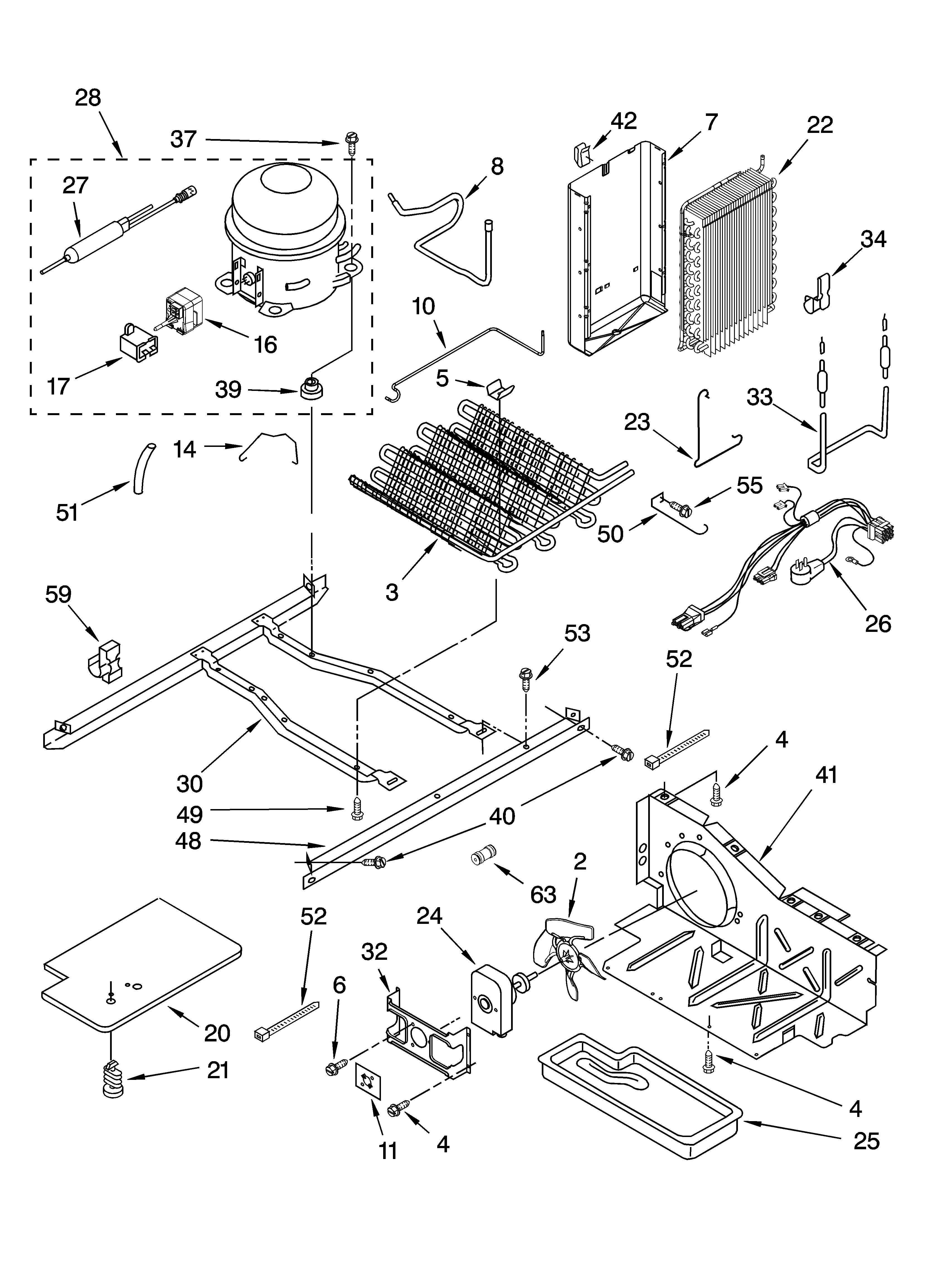 Kenmore 10655562501 unit parts diagram