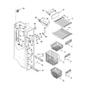 Kenmore Elite 10655609400 freezer liner parts diagram