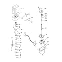 Kenmore Elite 10655609400 motor and ice container parts diagram