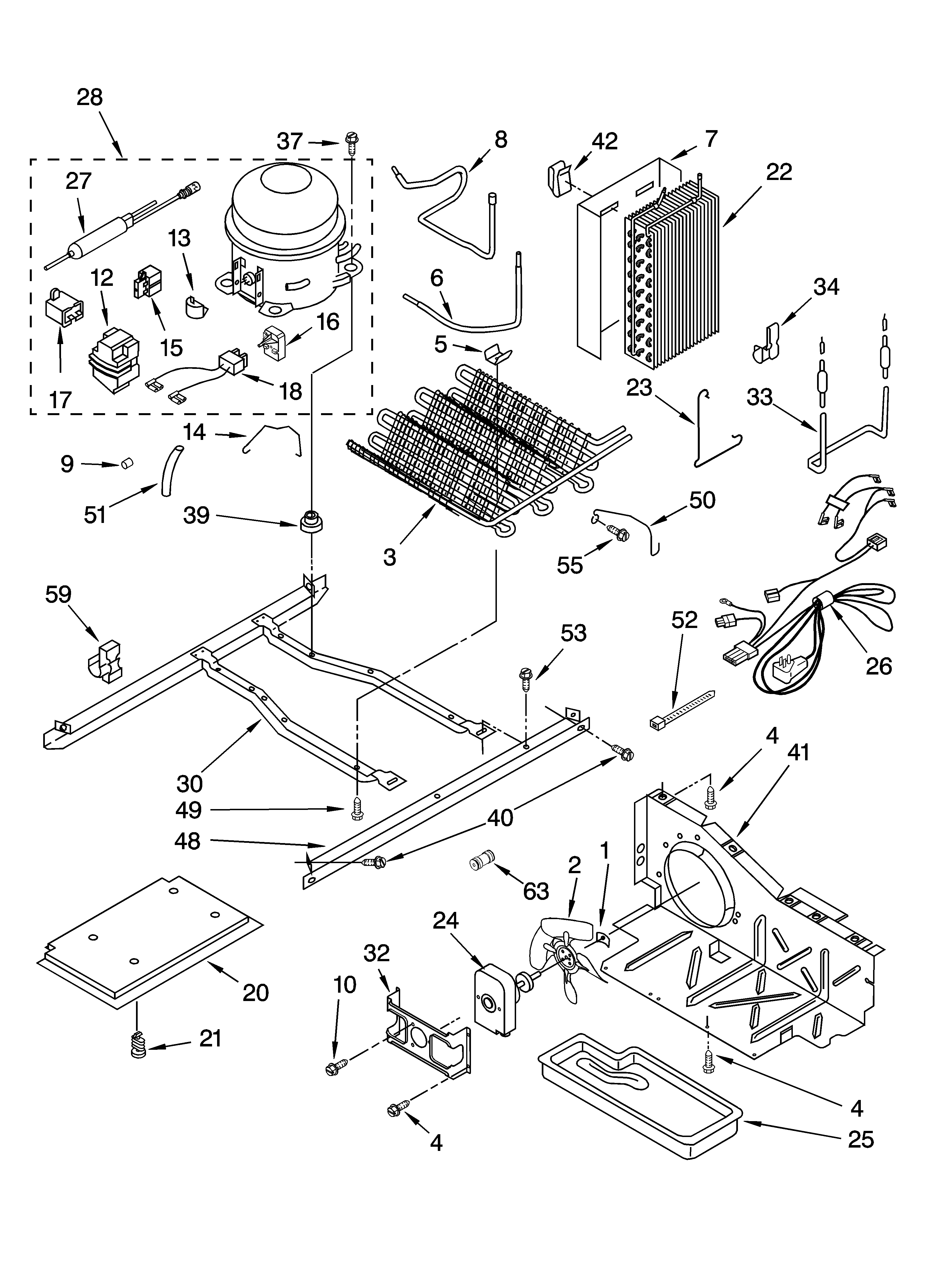 Kenmore Elite 10655612400 unit parts diagram