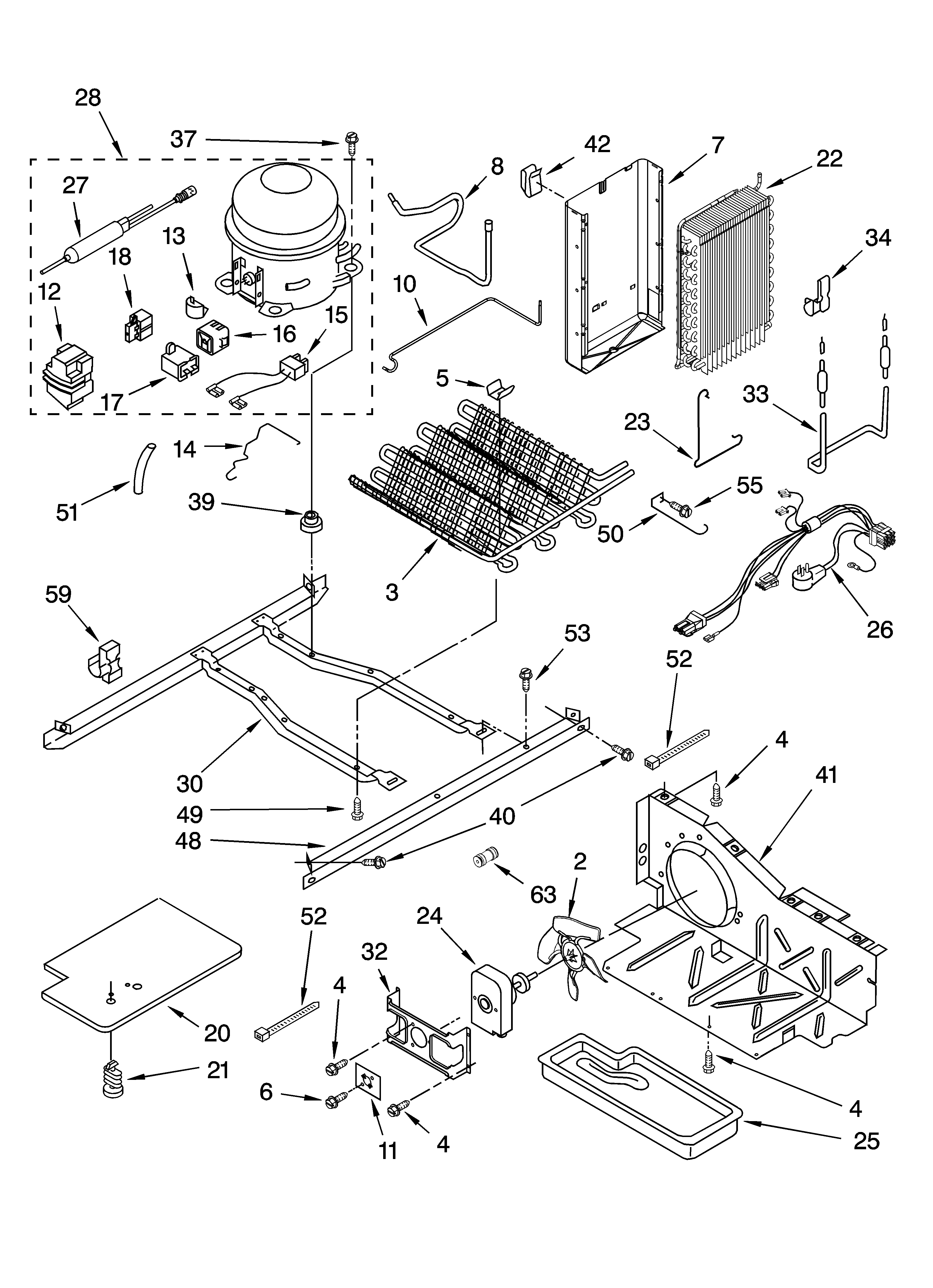 Kenmore 10655642500 unit parts diagram