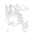 Kenmore Elite 11045972401 top and cabinet parts diagram