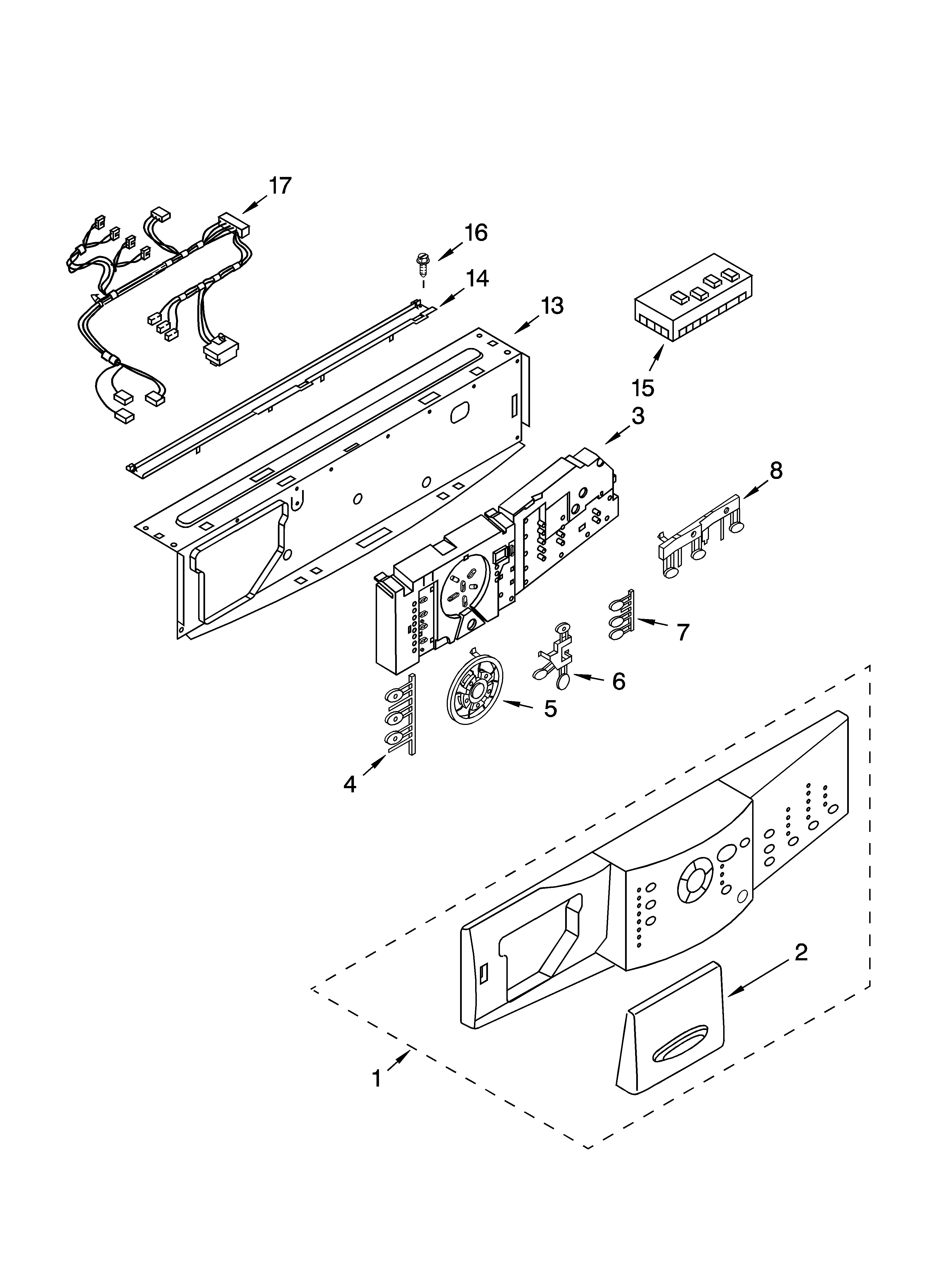 Kenmore Elite 11045962401 control panel parts diagram