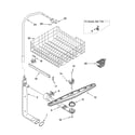 Kenmore 66517002401 upper dishrack and water feed parts diagram