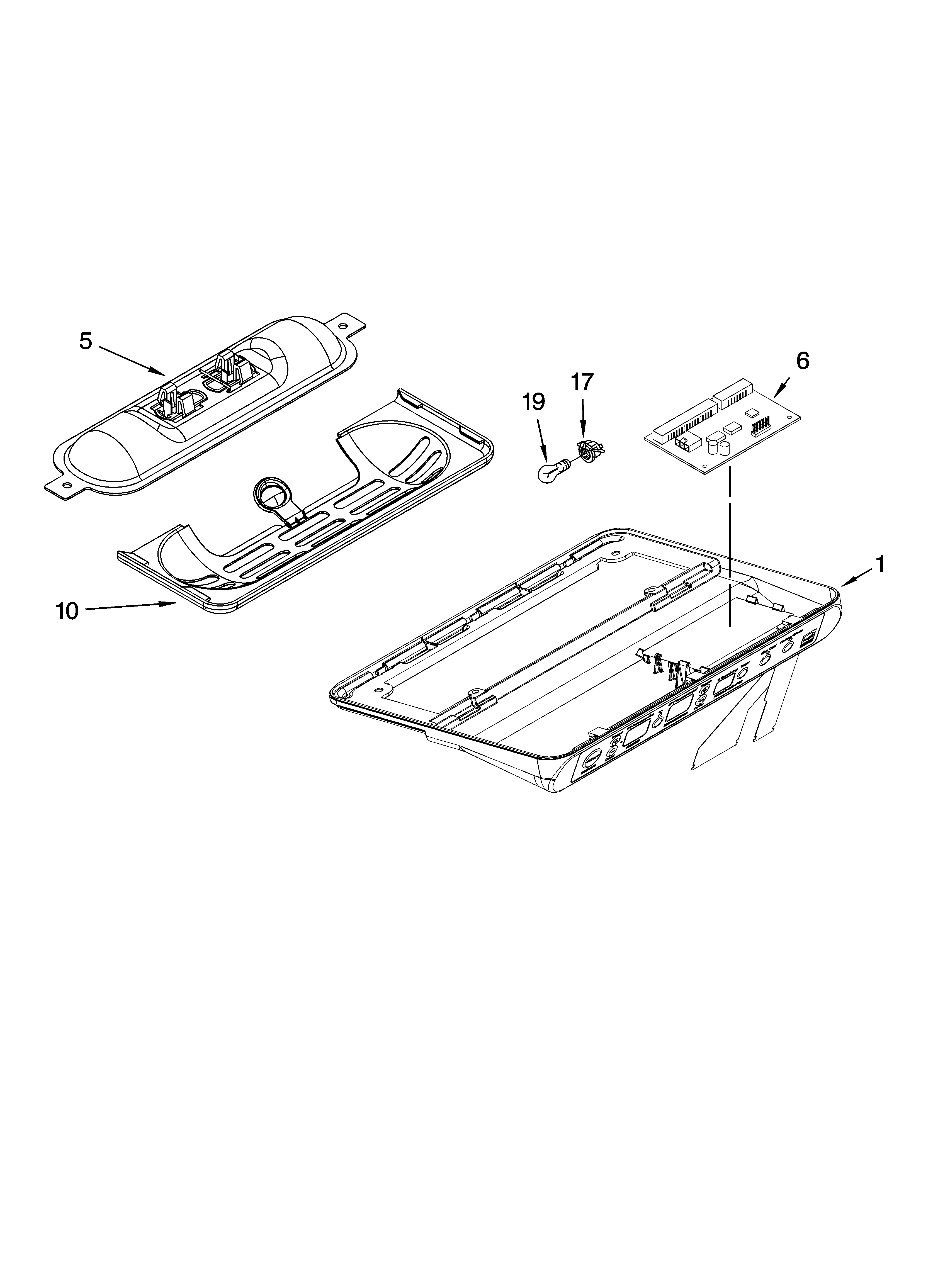 Kenmore 10644324400 control parts diagram