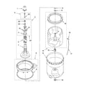 Kenmore 11016882502 agitator, basket and tub parts diagram