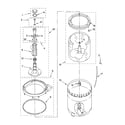Kenmore 11025294502 agitator, basket and tub parts diagram