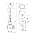 Kenmore 11026642502 agitator, basket and tub parts diagram