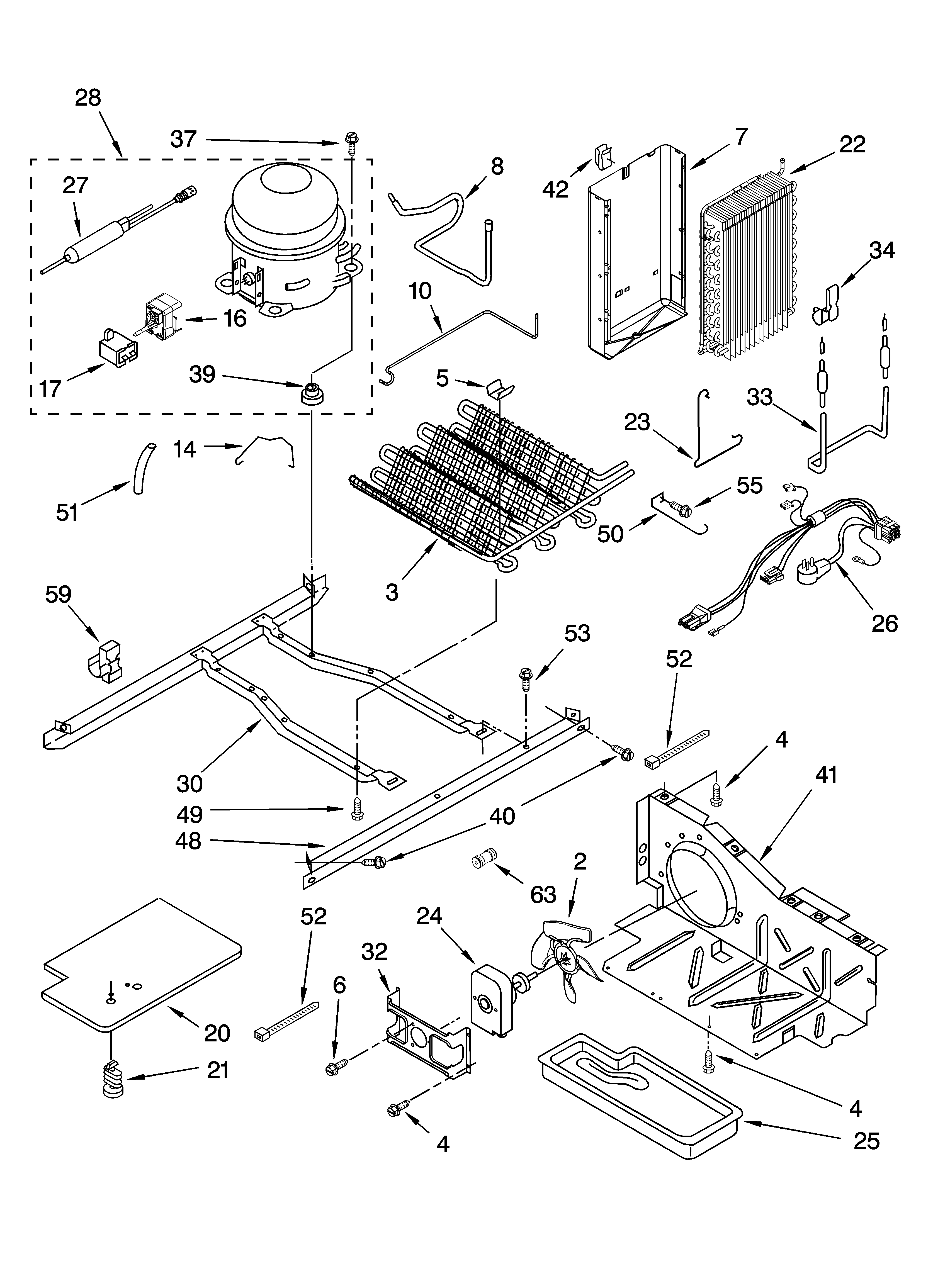 Kenmore 10655546402 unit parts diagram