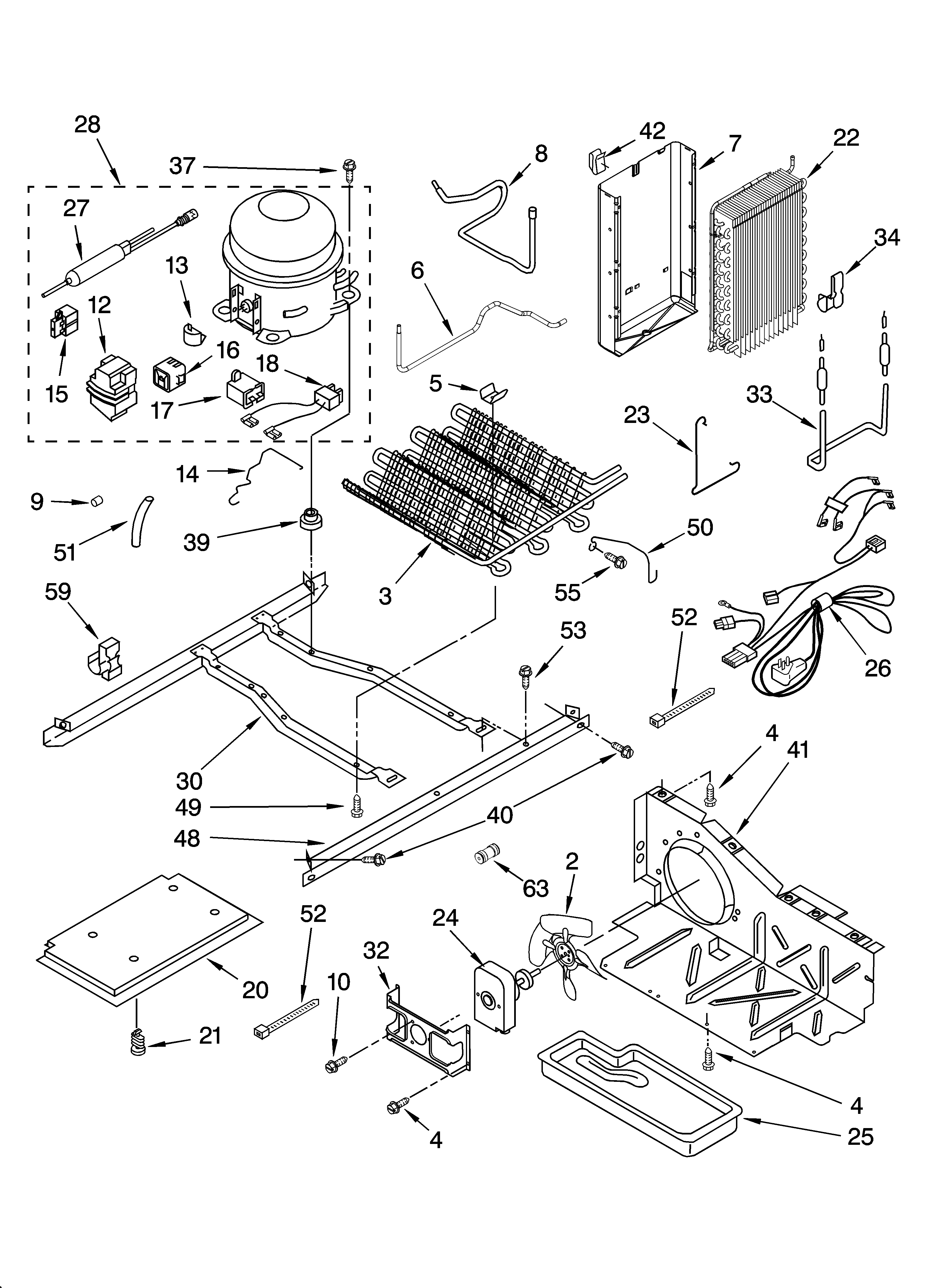 Kenmore 10656536401 unit parts diagram