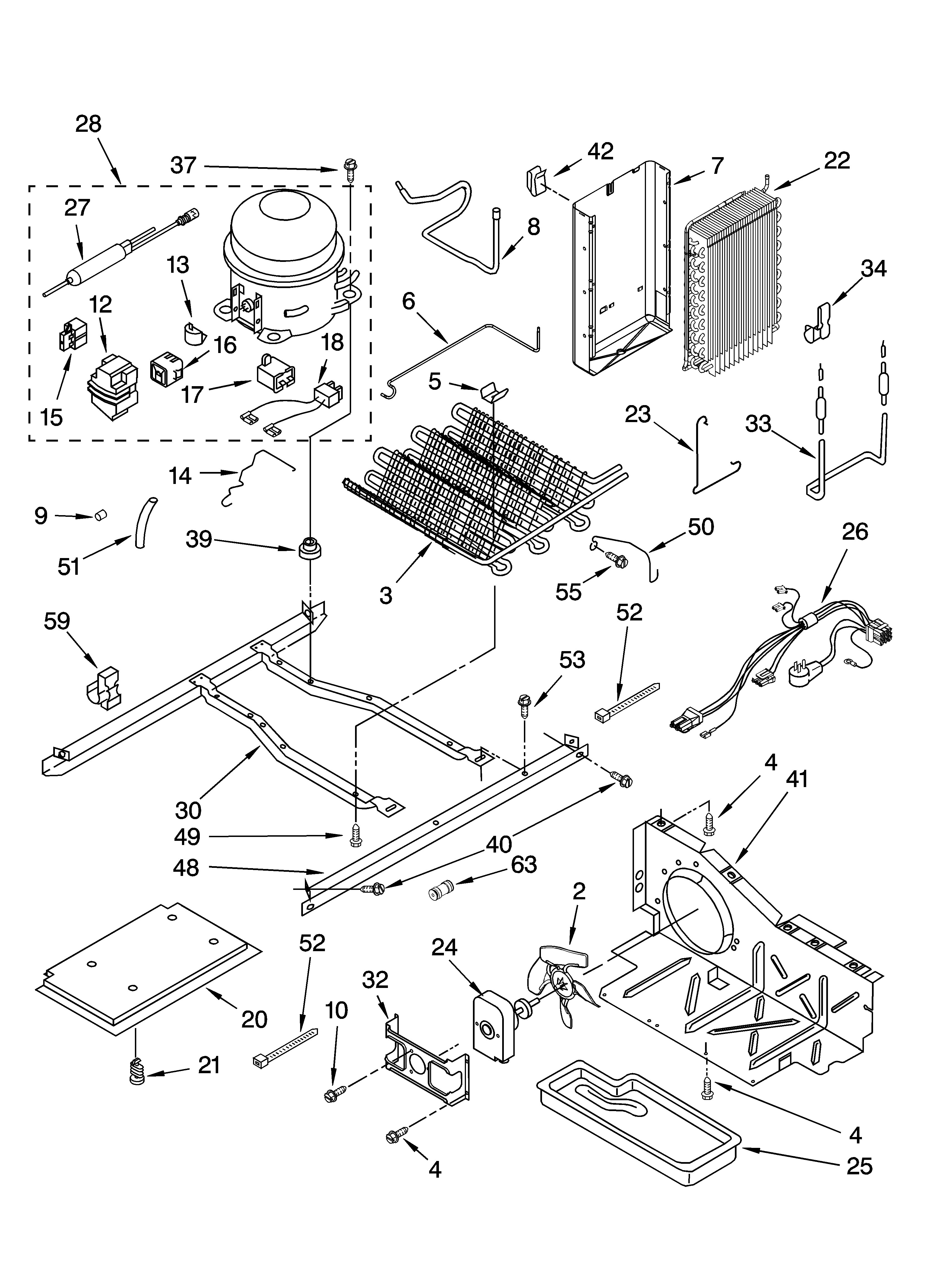 Kenmore 10656676501 unit parts diagram