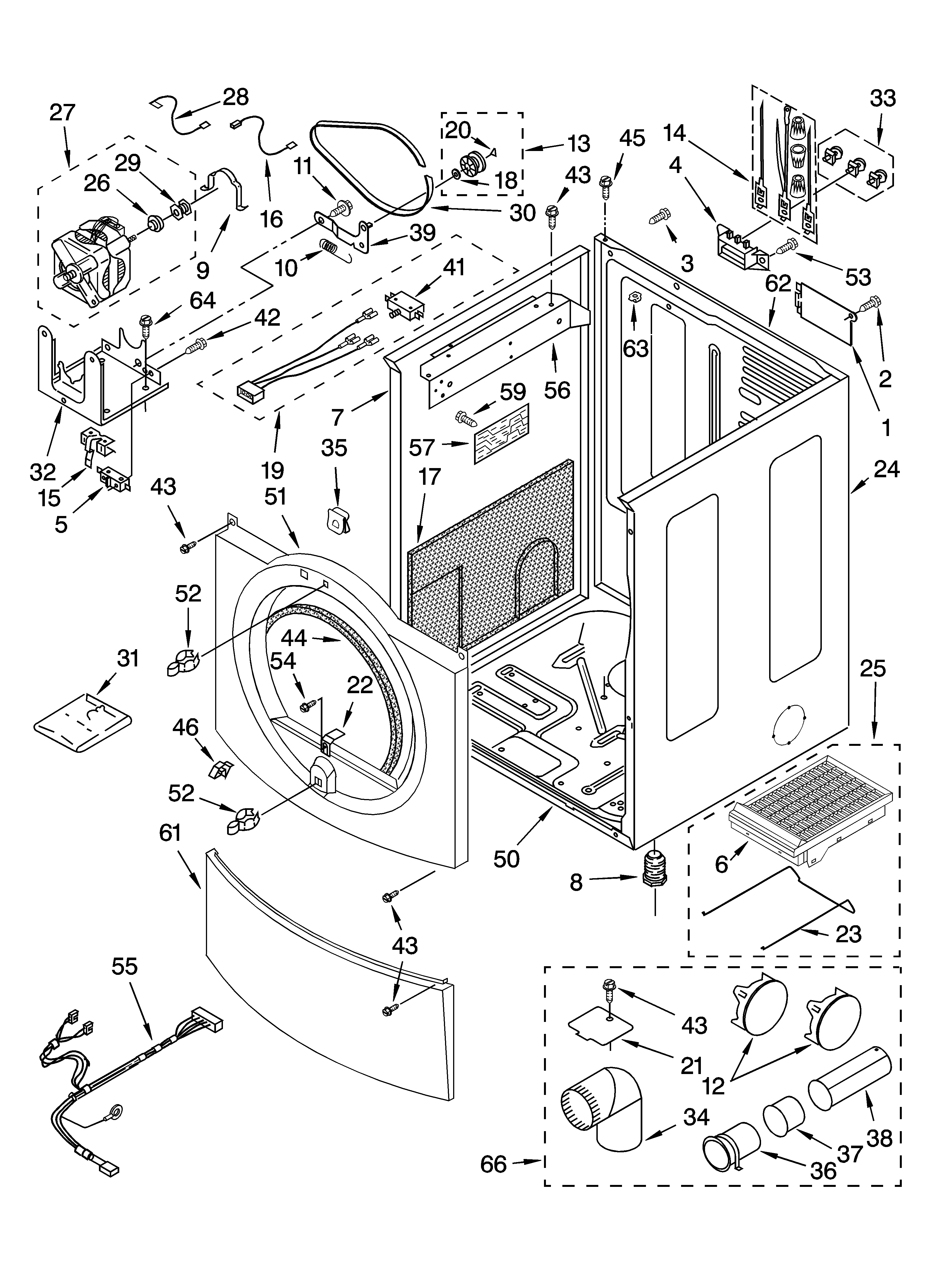 Kenmore Elite 11085088400 cabinet parts diagram