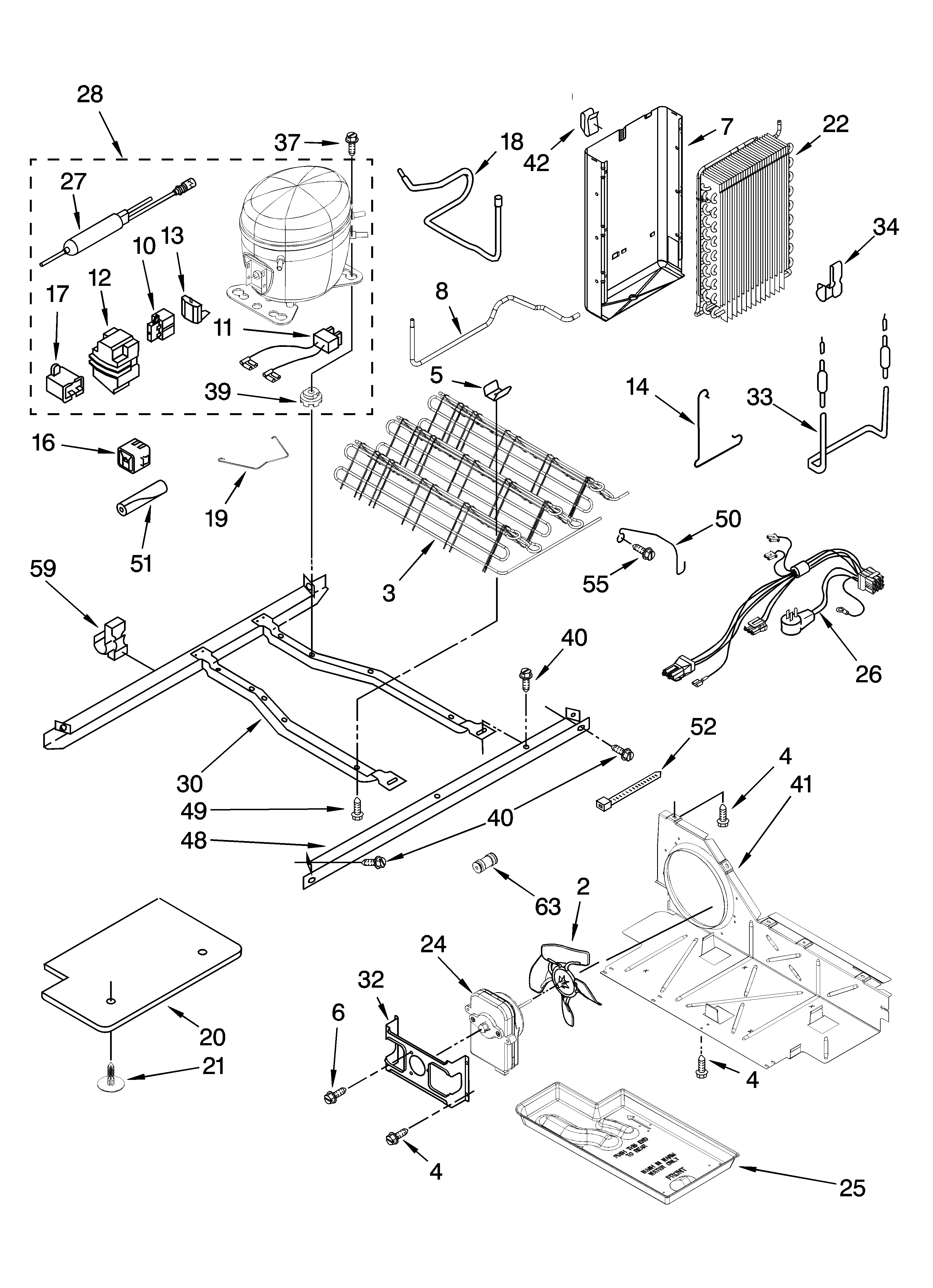 Kenmore 10656186501 unit parts diagram