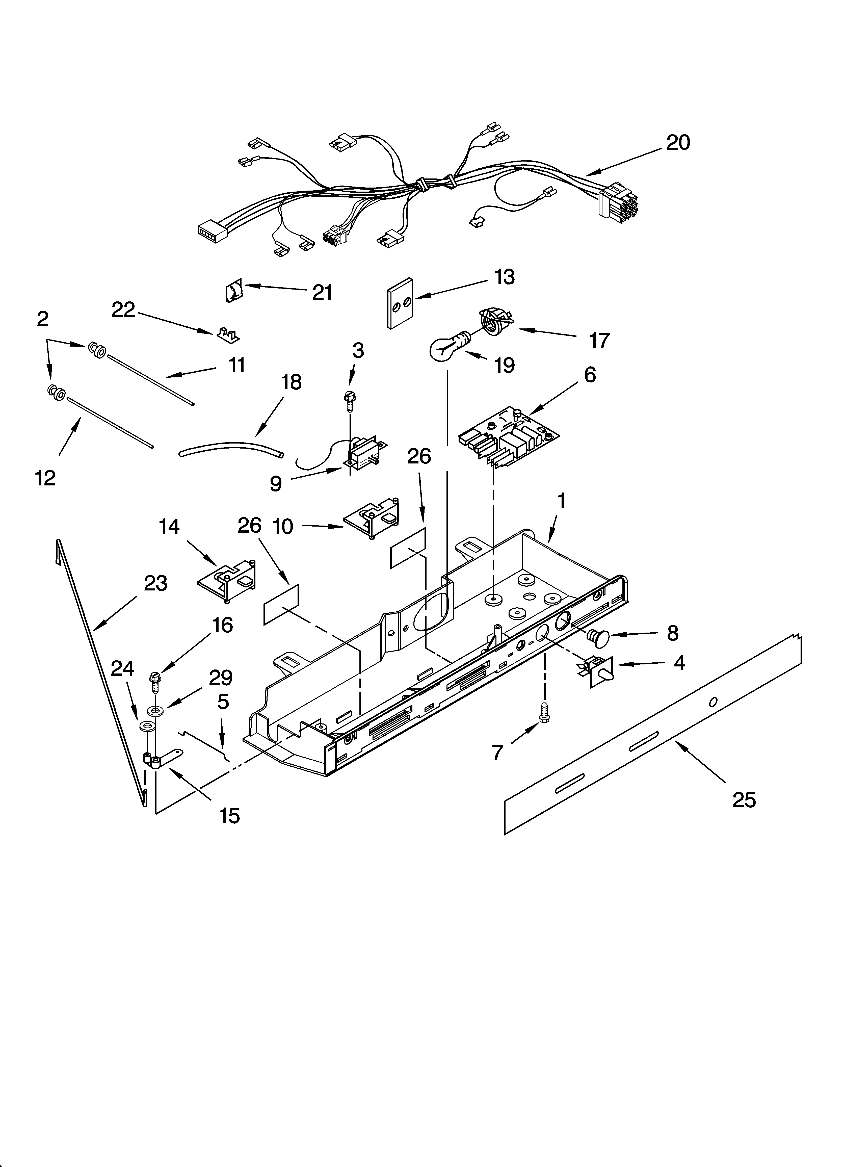 Kenmore 10656839600 control parts diagram