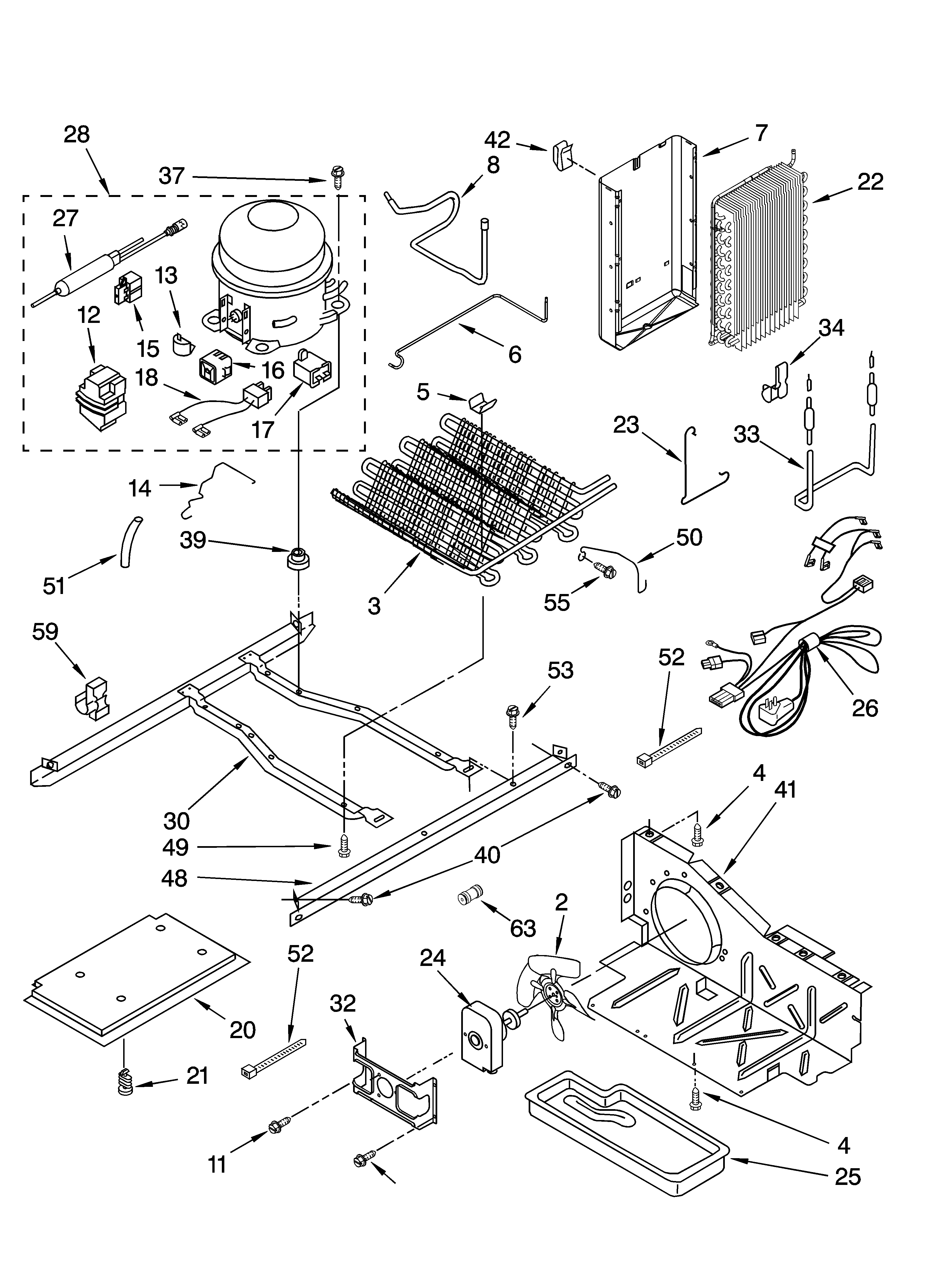 Kenmore 10656839600 unit parts diagram