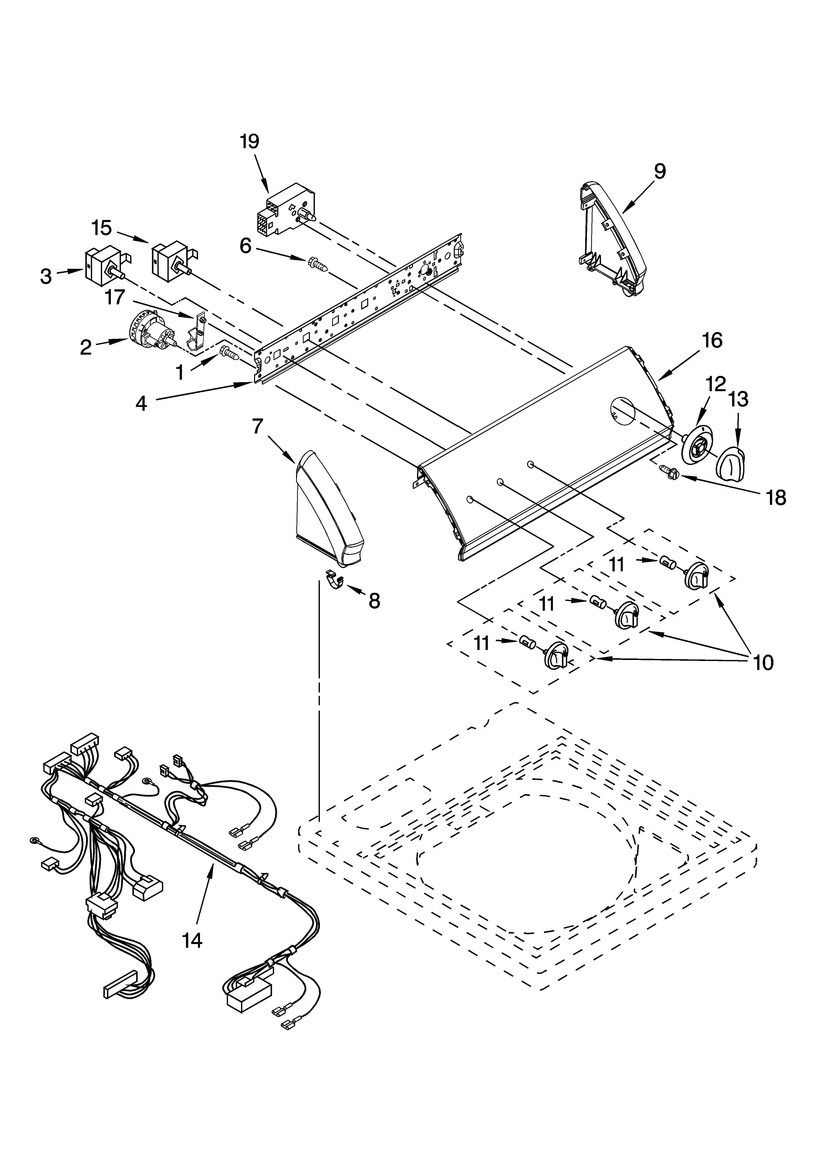 Kenmore 11026752503 control panel parts diagram