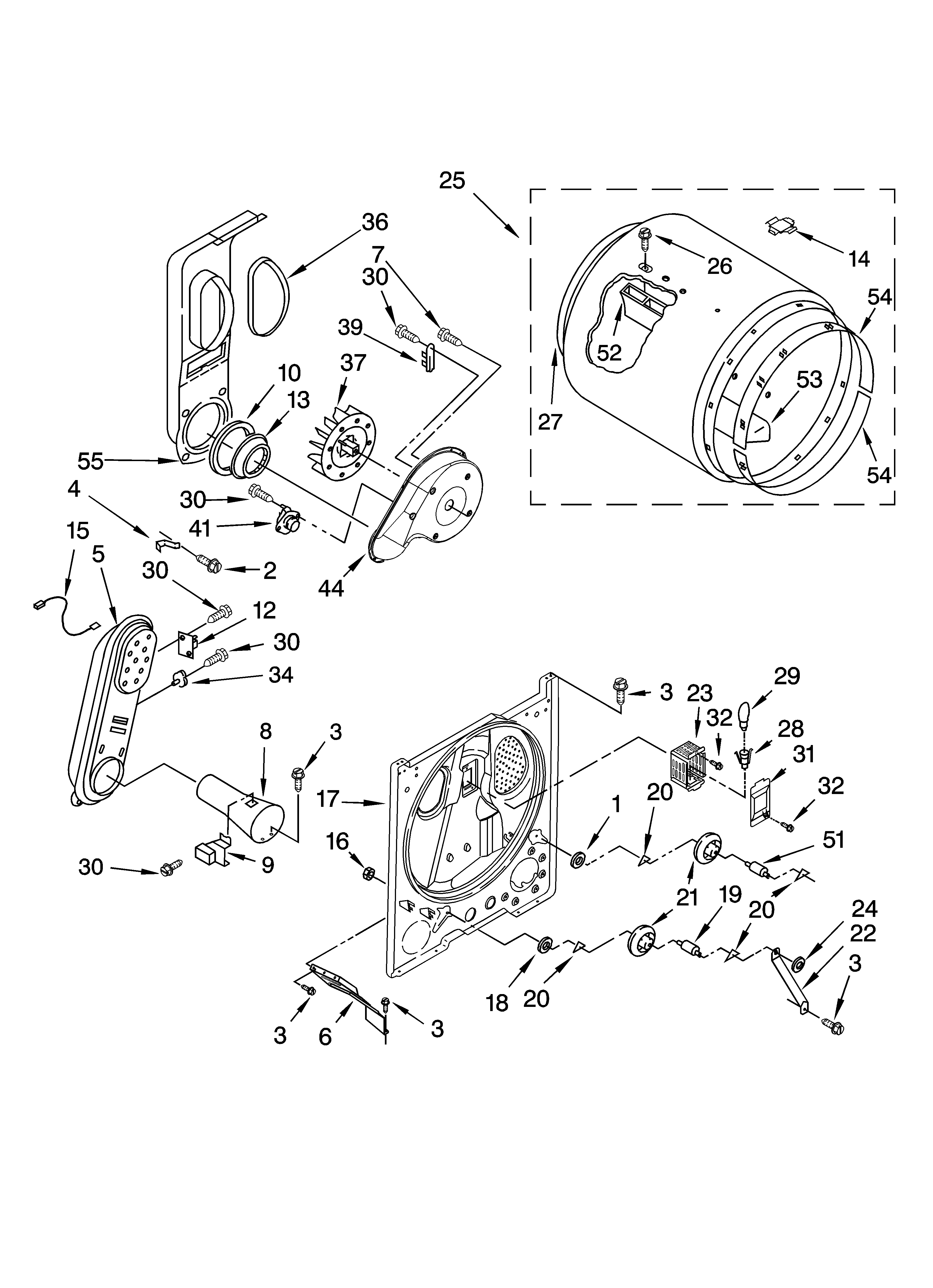 Kenmore 11076642501 bulkhead parts diagram