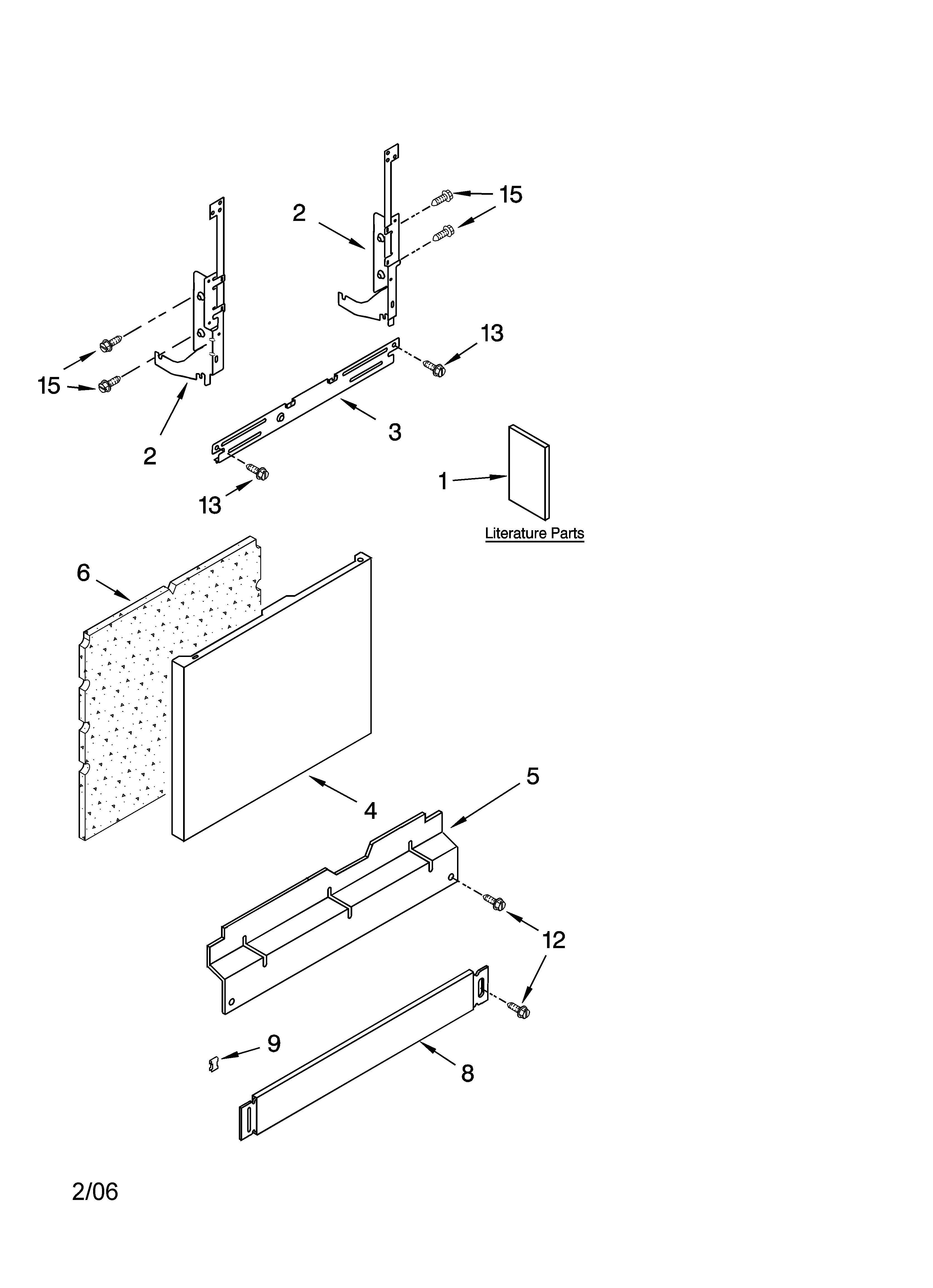 Kenmore 66517019403 door and panel parts diagram