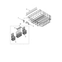 Kenmore 66517034403 lower rack parts, optional parts (not included) diagram