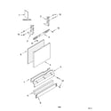 Kenmore Elite 66516264401 door and panel parts diagram