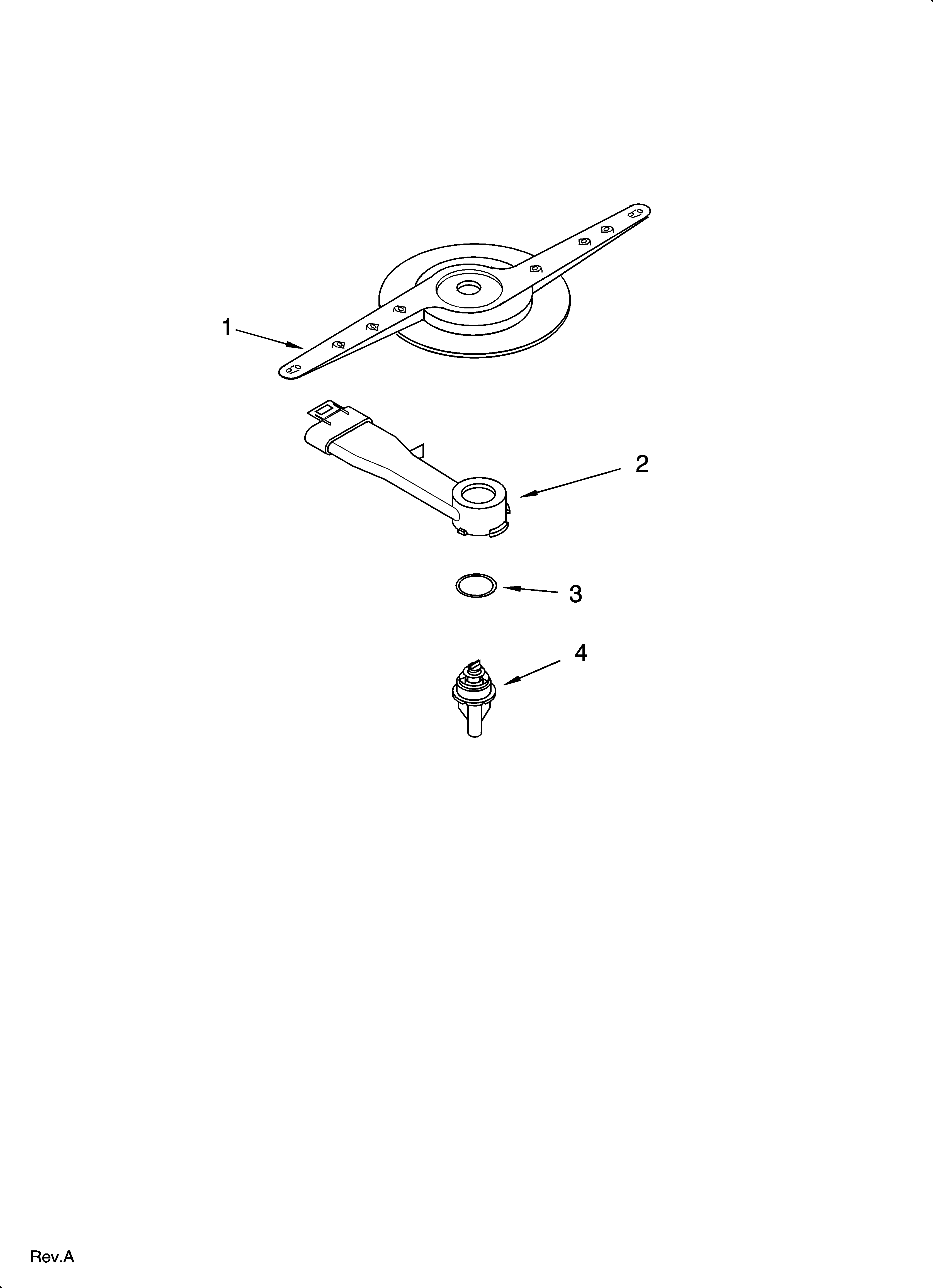 Kenmore Elite 66516264401 lower washarm parts diagram