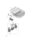 Kenmore Elite 66516264401 lower rack parts, optional parts (not included) diagram