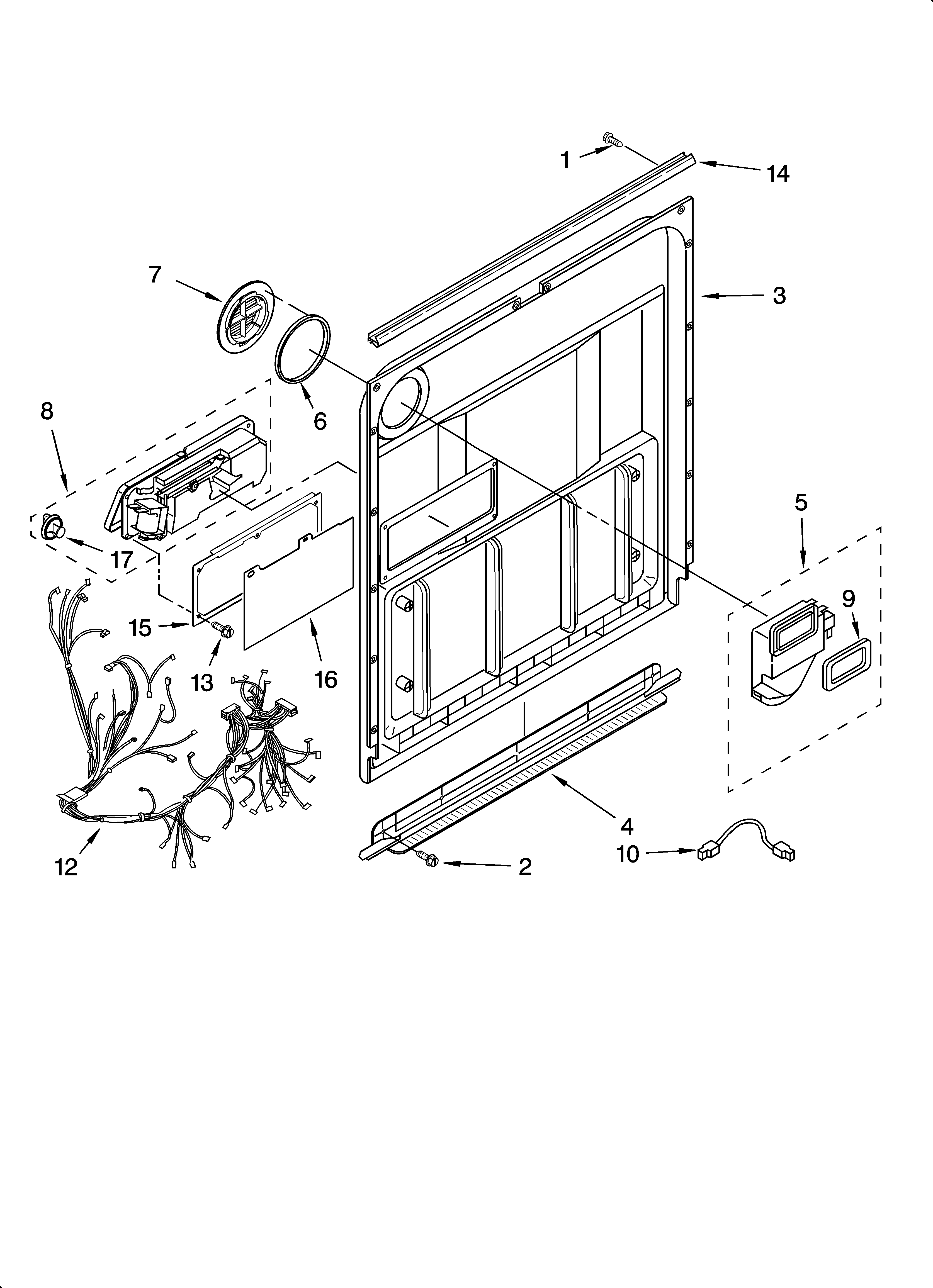 Kenmore Elite 66576962K600 door and latch parts diagram