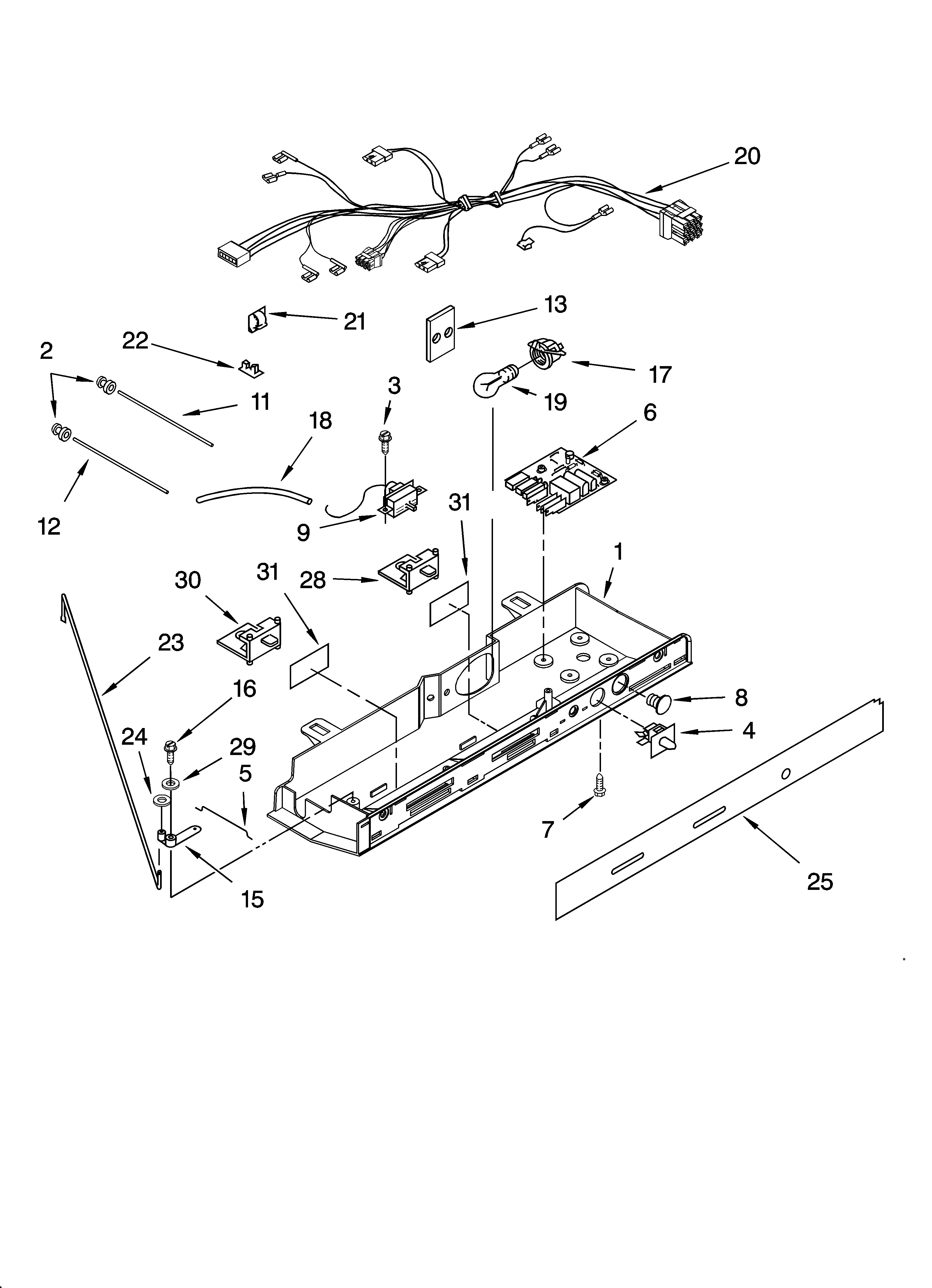 Kenmore 10644564600 control parts diagram